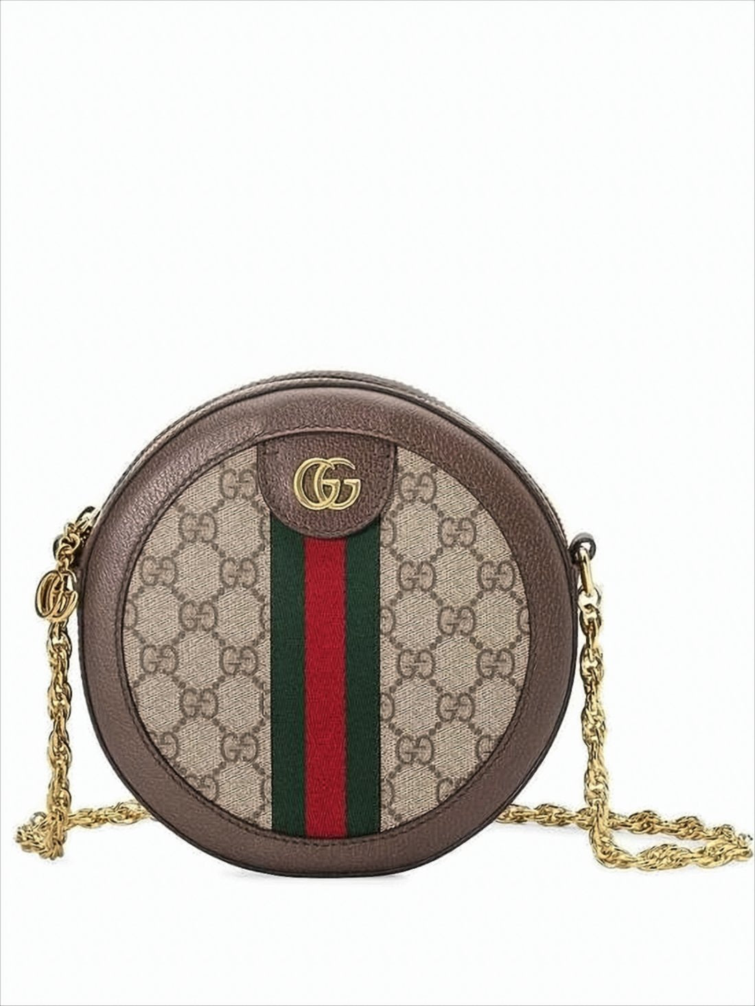 Oval-Shaped Monogram Crossbody Bag