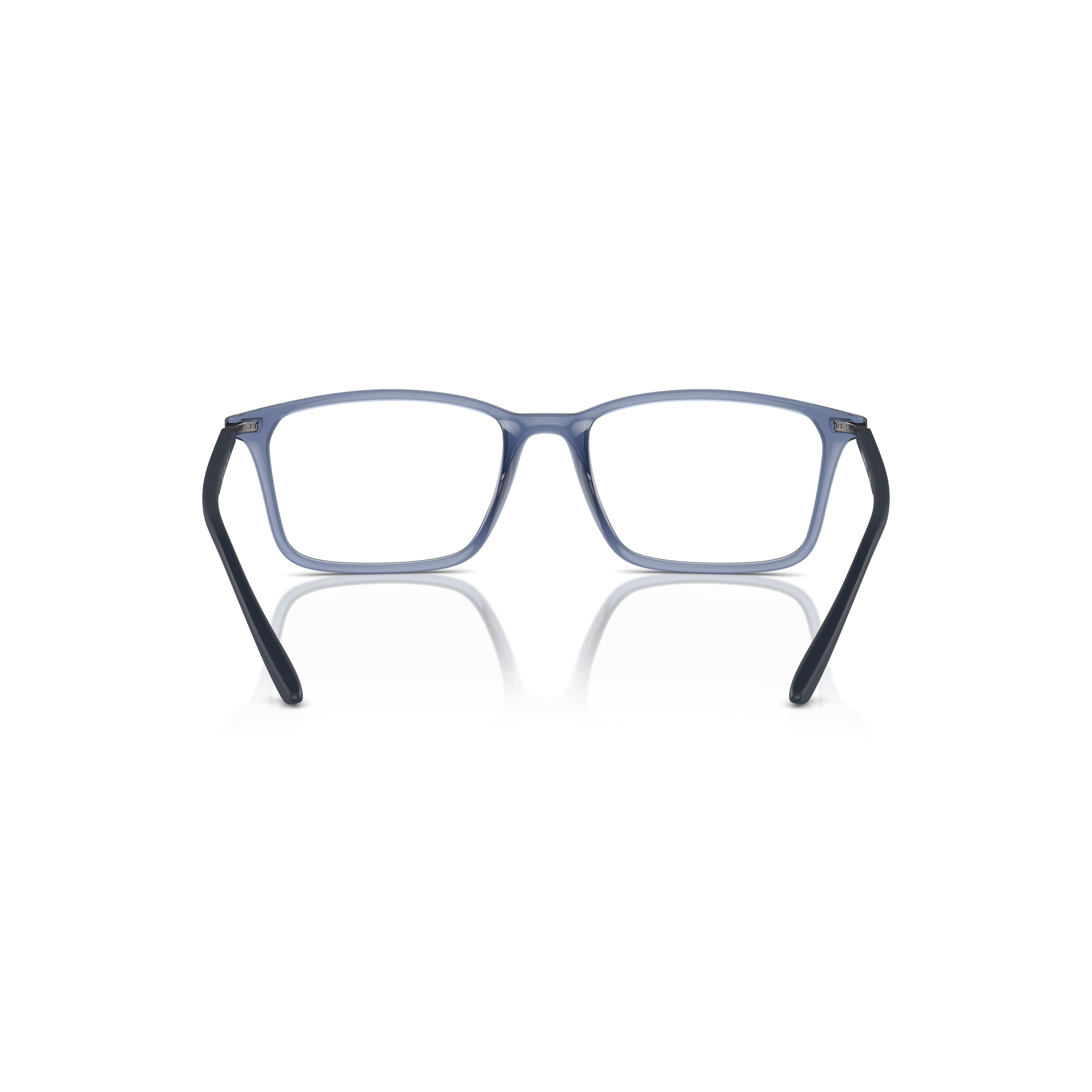 0ea3237 Translucent Blue Rectangular Sunglasses with Slim Temples