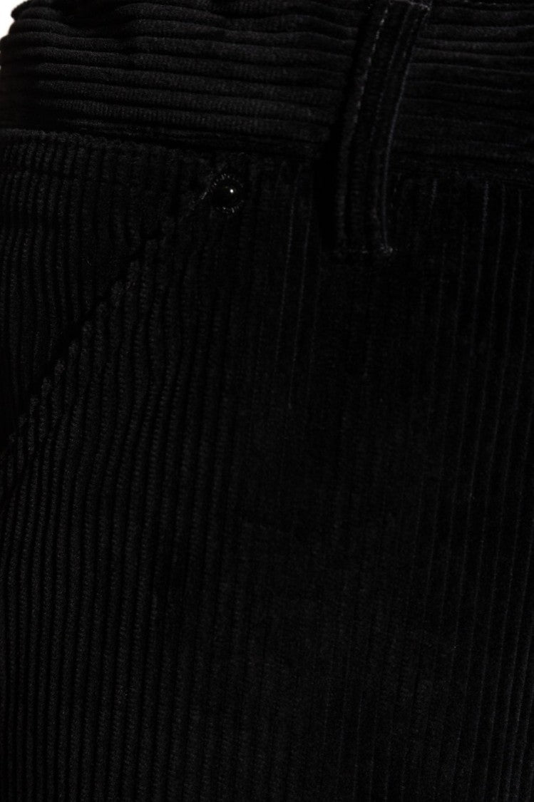 Straight-Fit Textured Cotton Pants