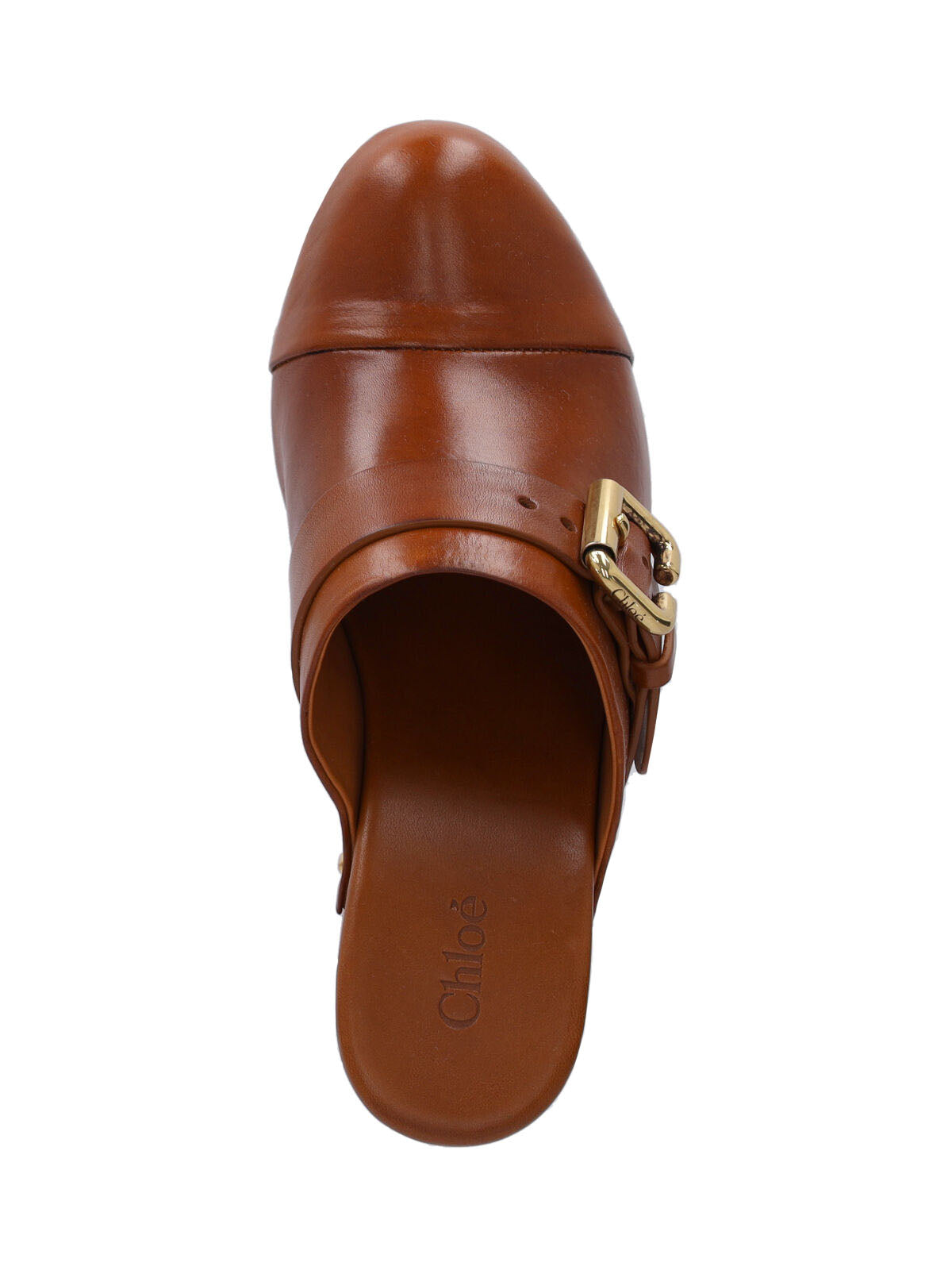Slip-On Mules With Gold-Tone Paddington Buckle