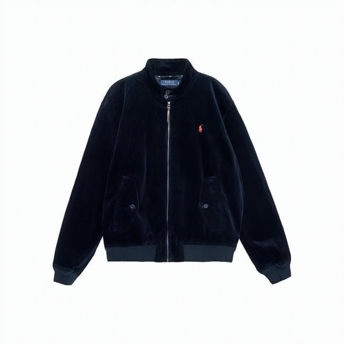 Corduroy Bomber Jacket with Zip Front