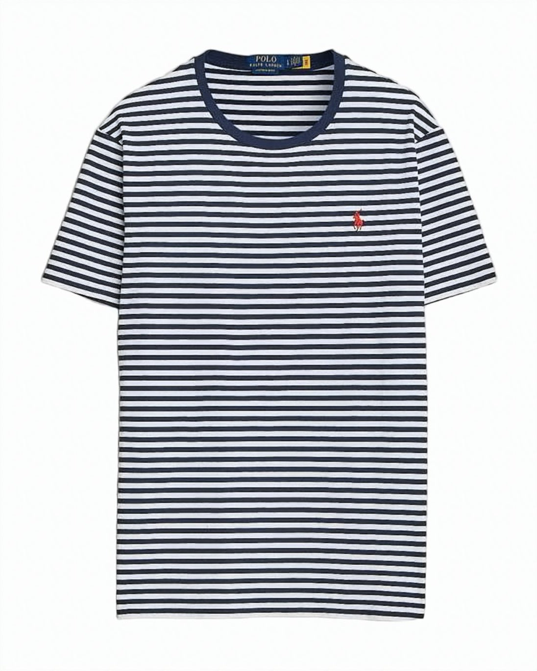 Horizontal Navy and White Striped T-Shirt