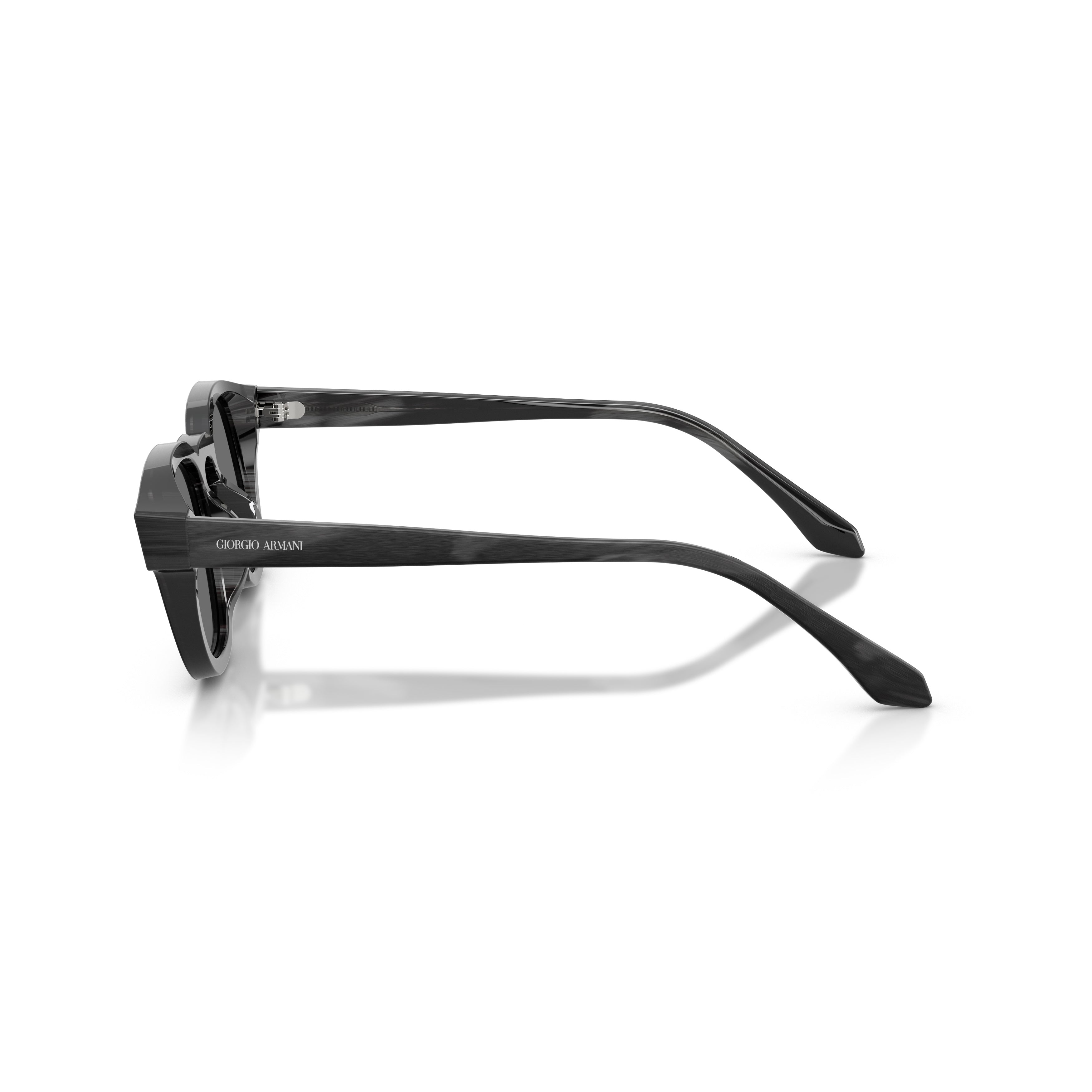 0ar8254u Rounded Square Acetate Sunglasses with Subtle Marbled Finish