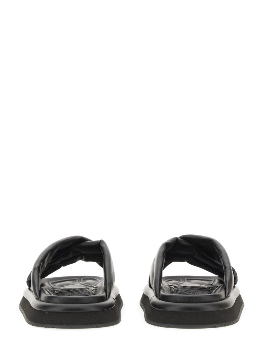 Nappa Effect Fabric Sandal