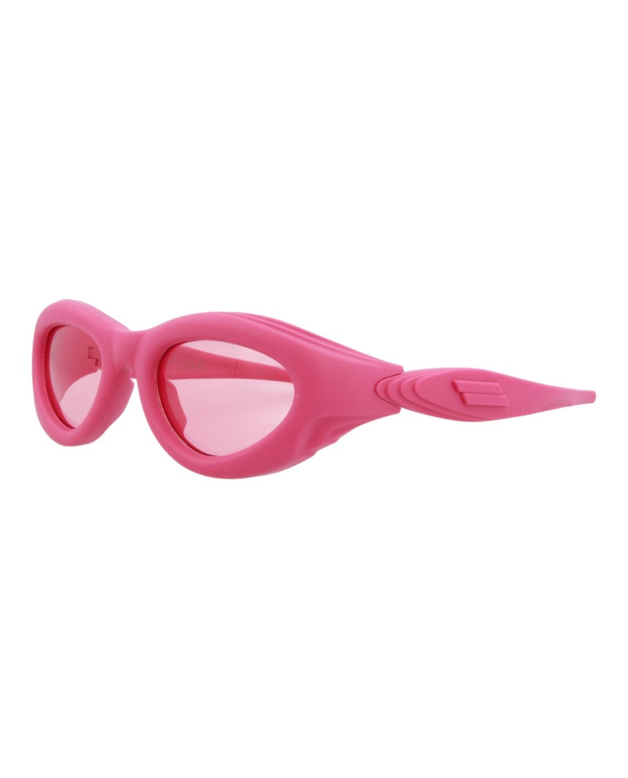 Oval-Frame Injection Sunglasses
