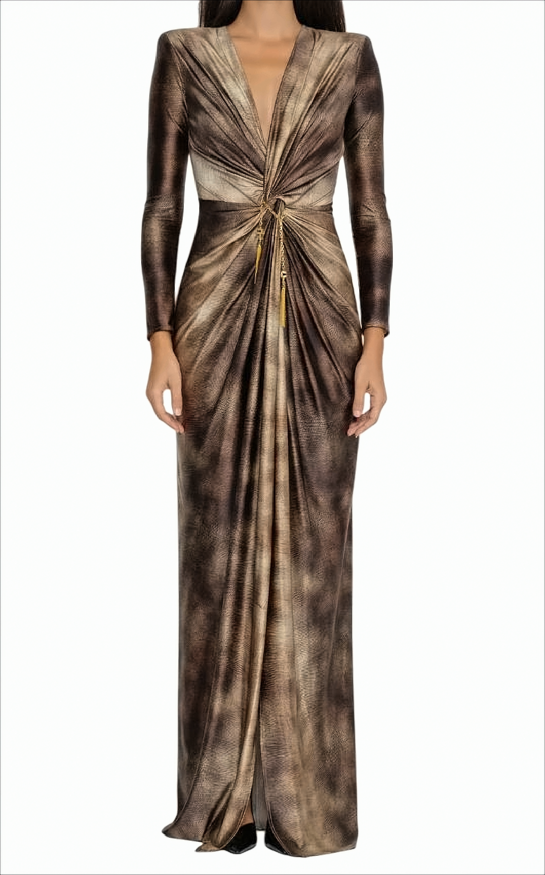 Lycra Dress With Structured Shoulders