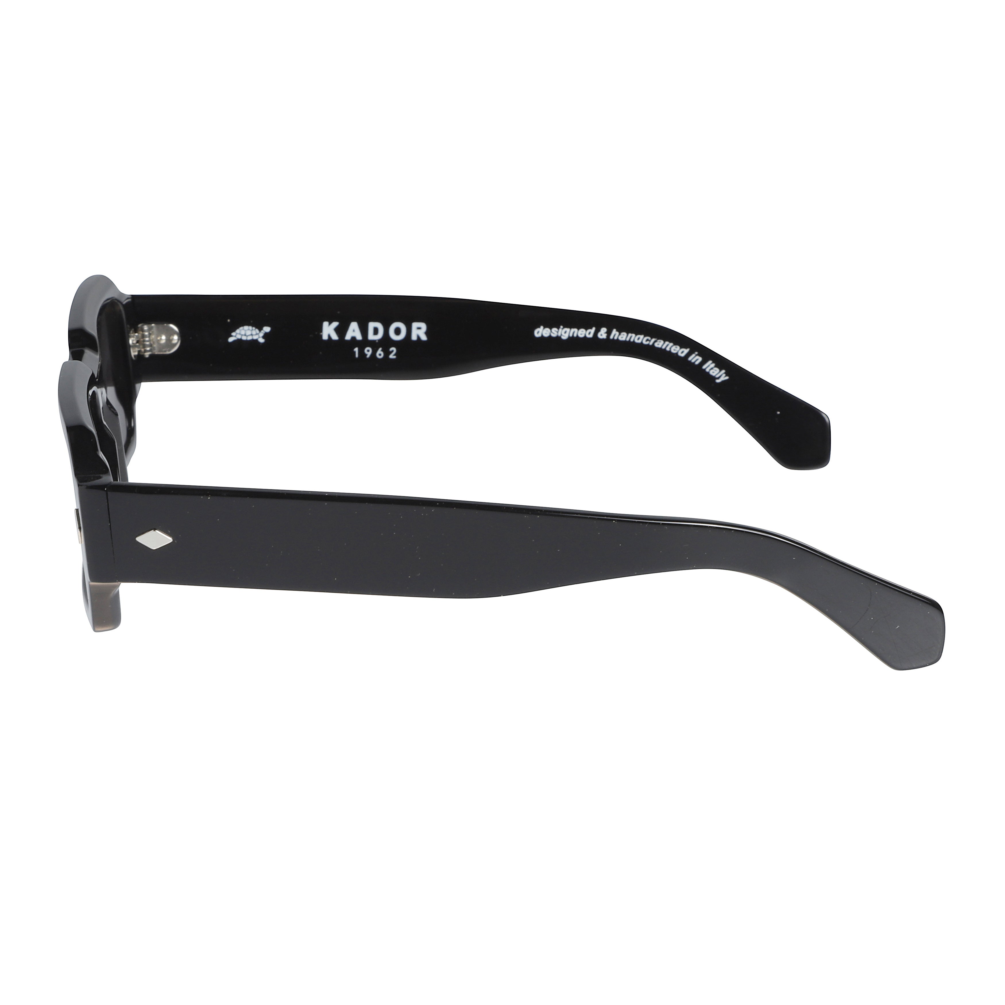 Rock Star Bold Rectangular Sunglasses with Glossy Black Finish