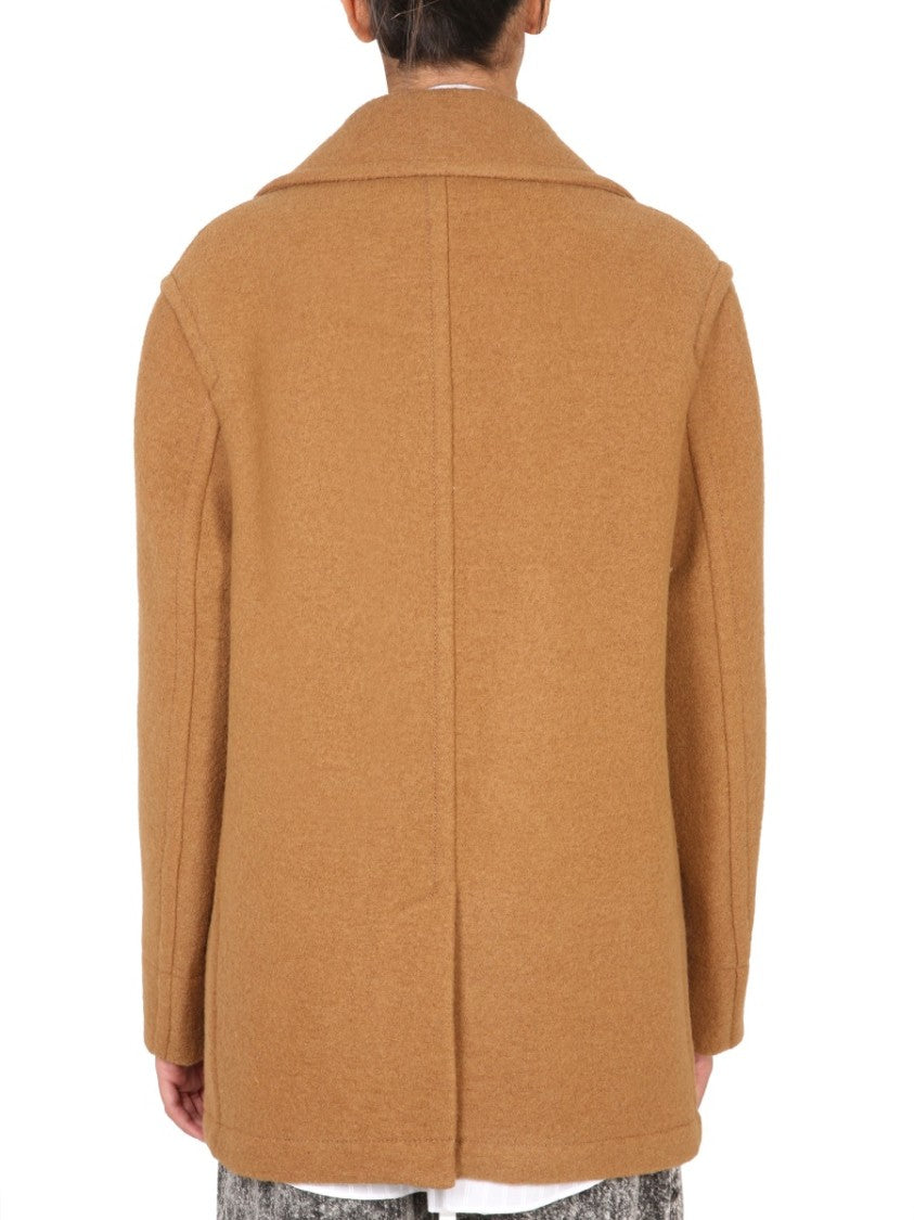 Double-Breasted Coat With Mirror Lapels
