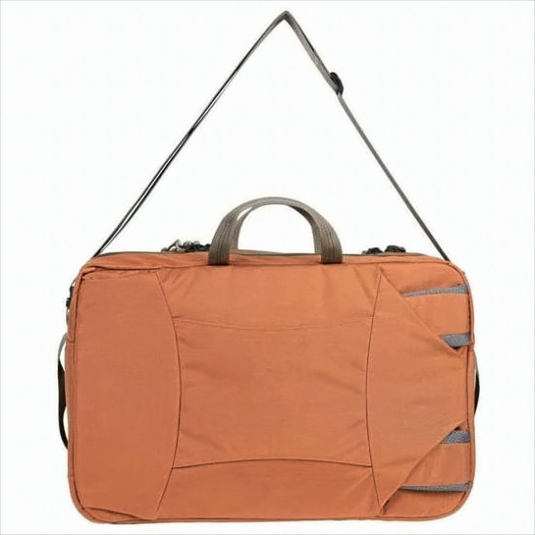 Functional Orange Nylon Belt Bag with Buckle Closure