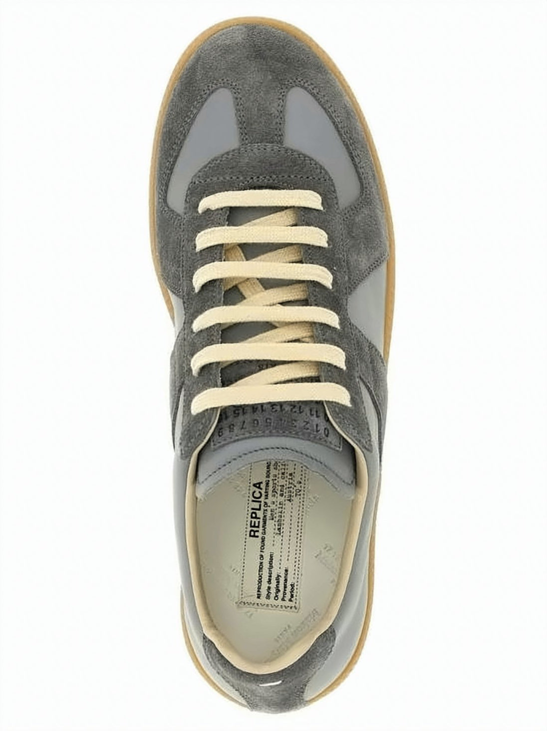 Low-Top Grey Sneakers with Smooth