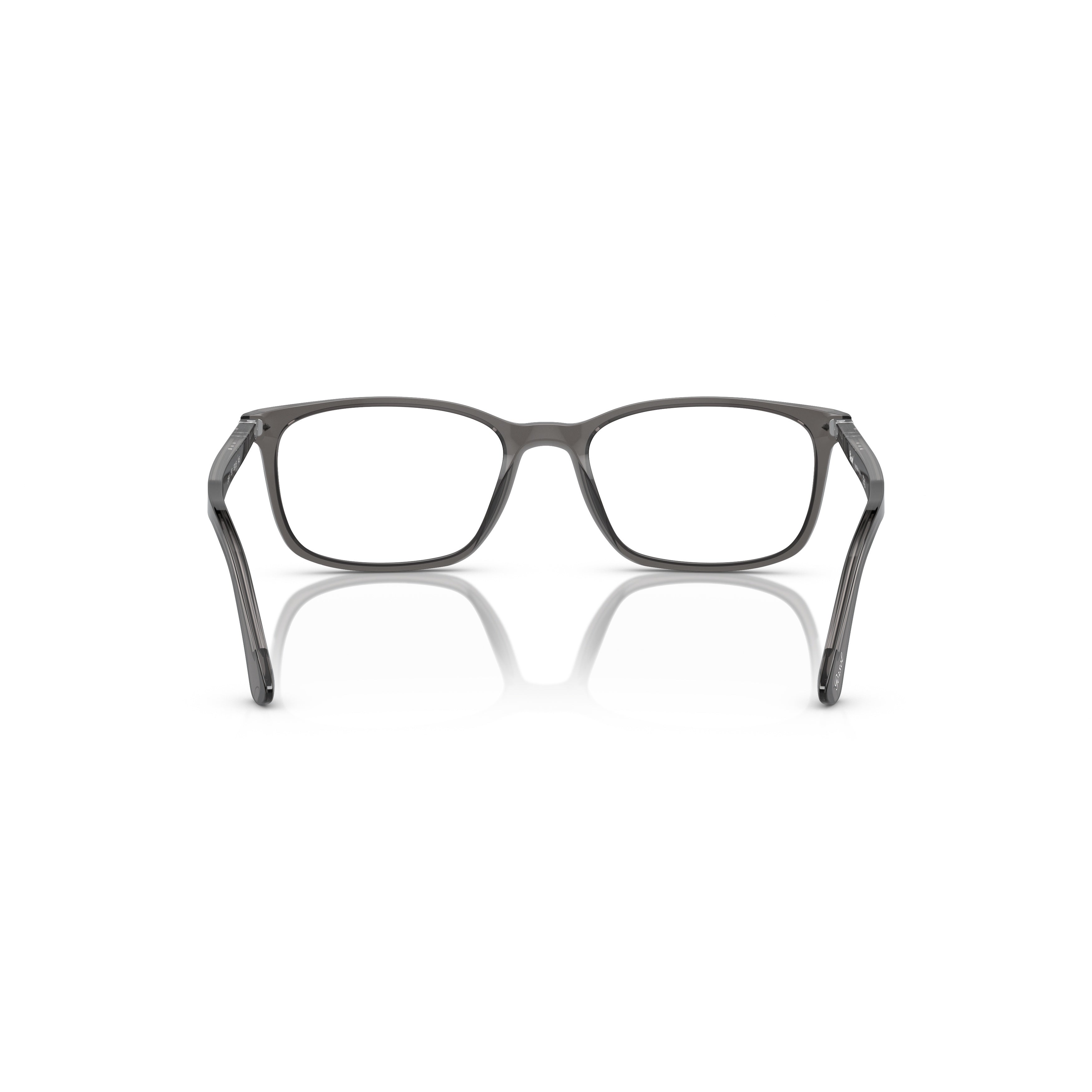 0po3189v Translucent Grey Acetate Eyeglasses with Metallic Accents