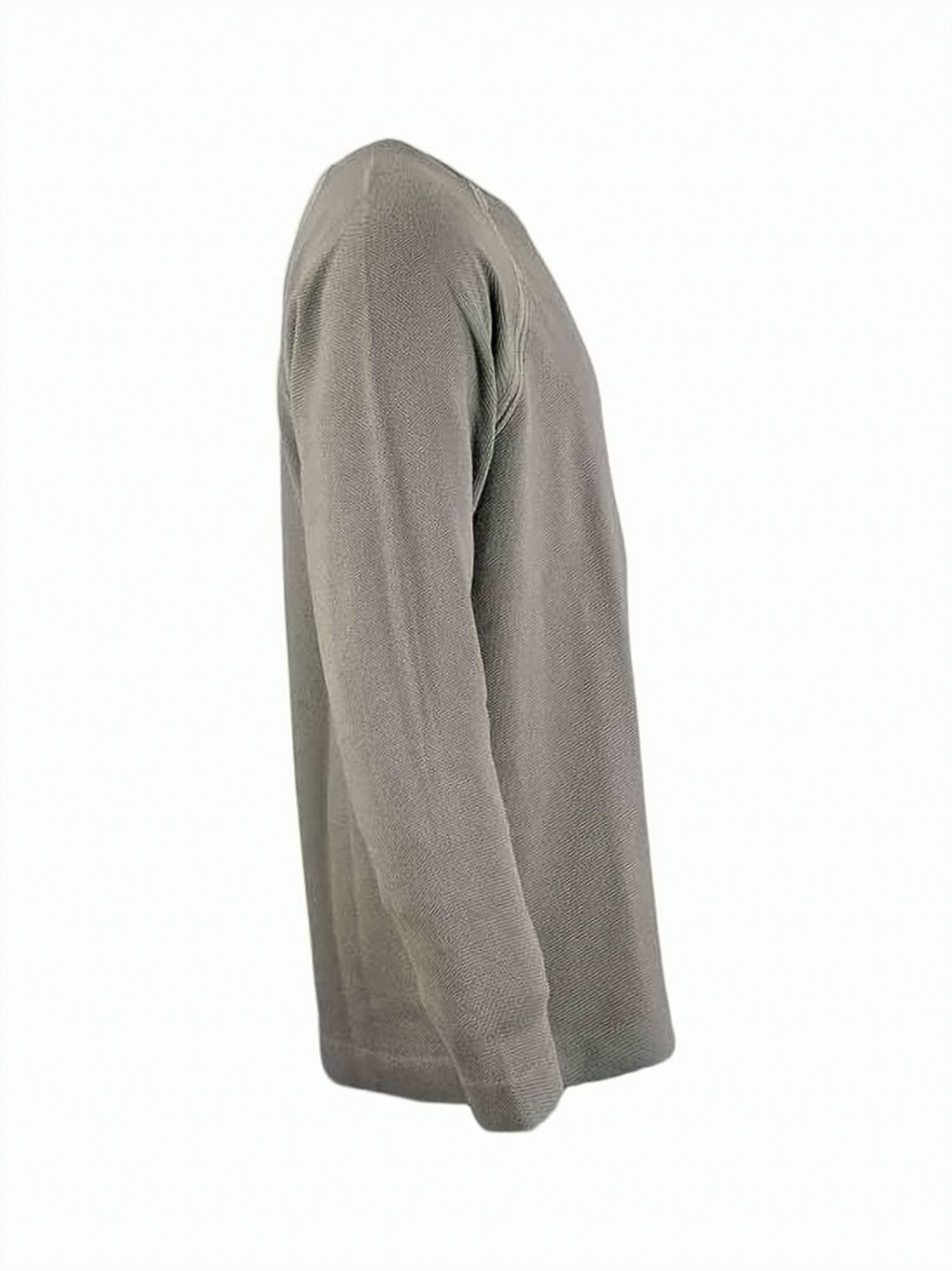 Textured Cotton Long Sleeve Top