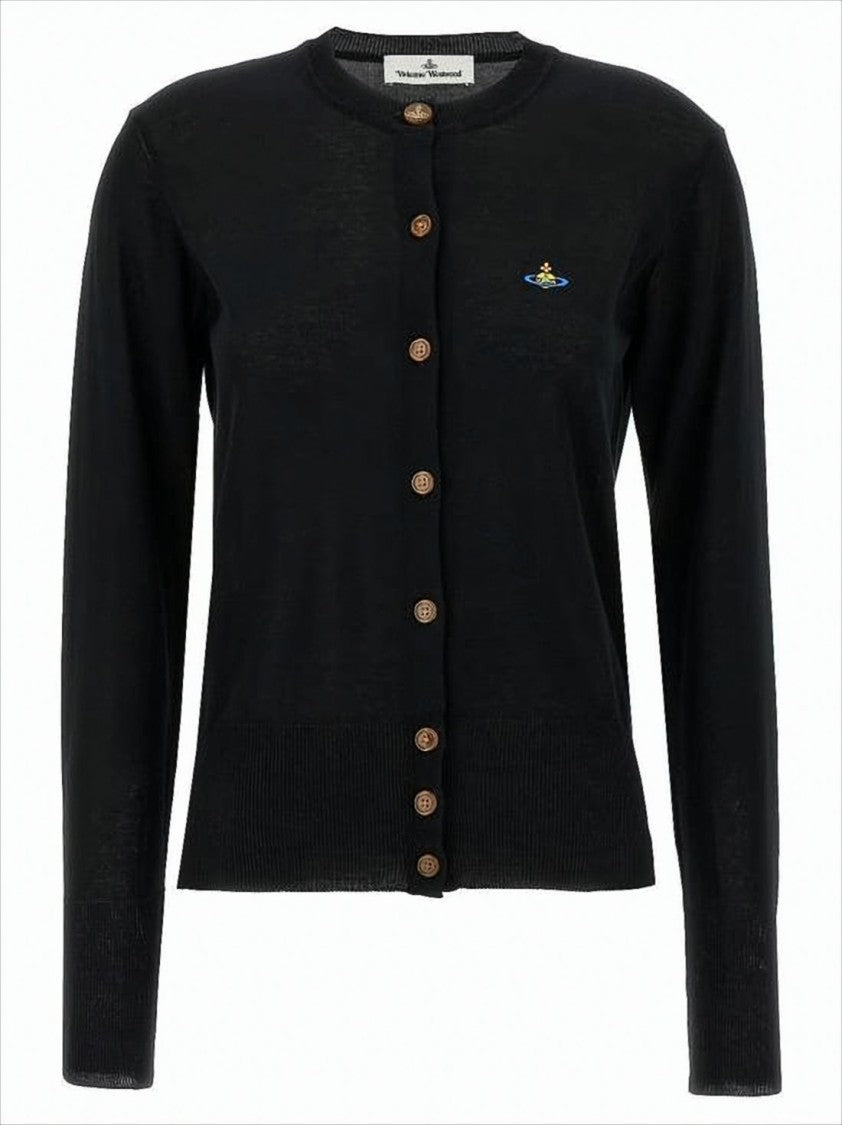 Classic Button-Down Cardigan with Wooden Buttons