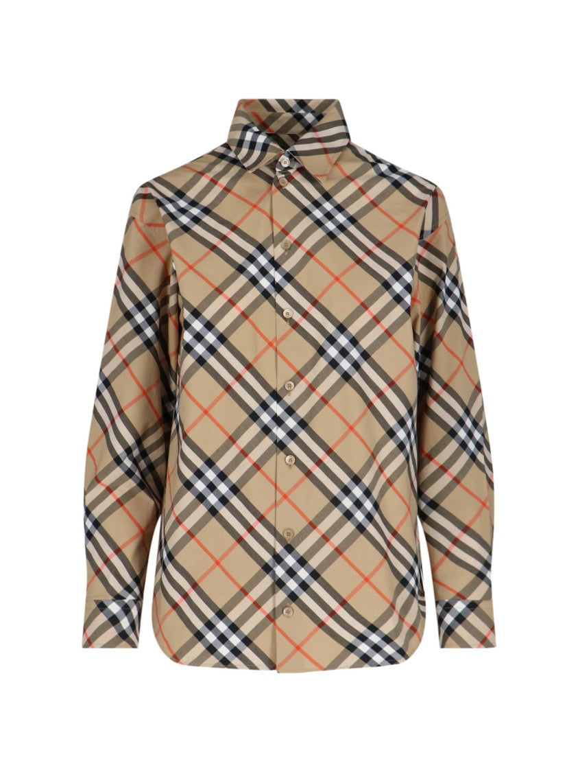 "Check" Shirt – Beige