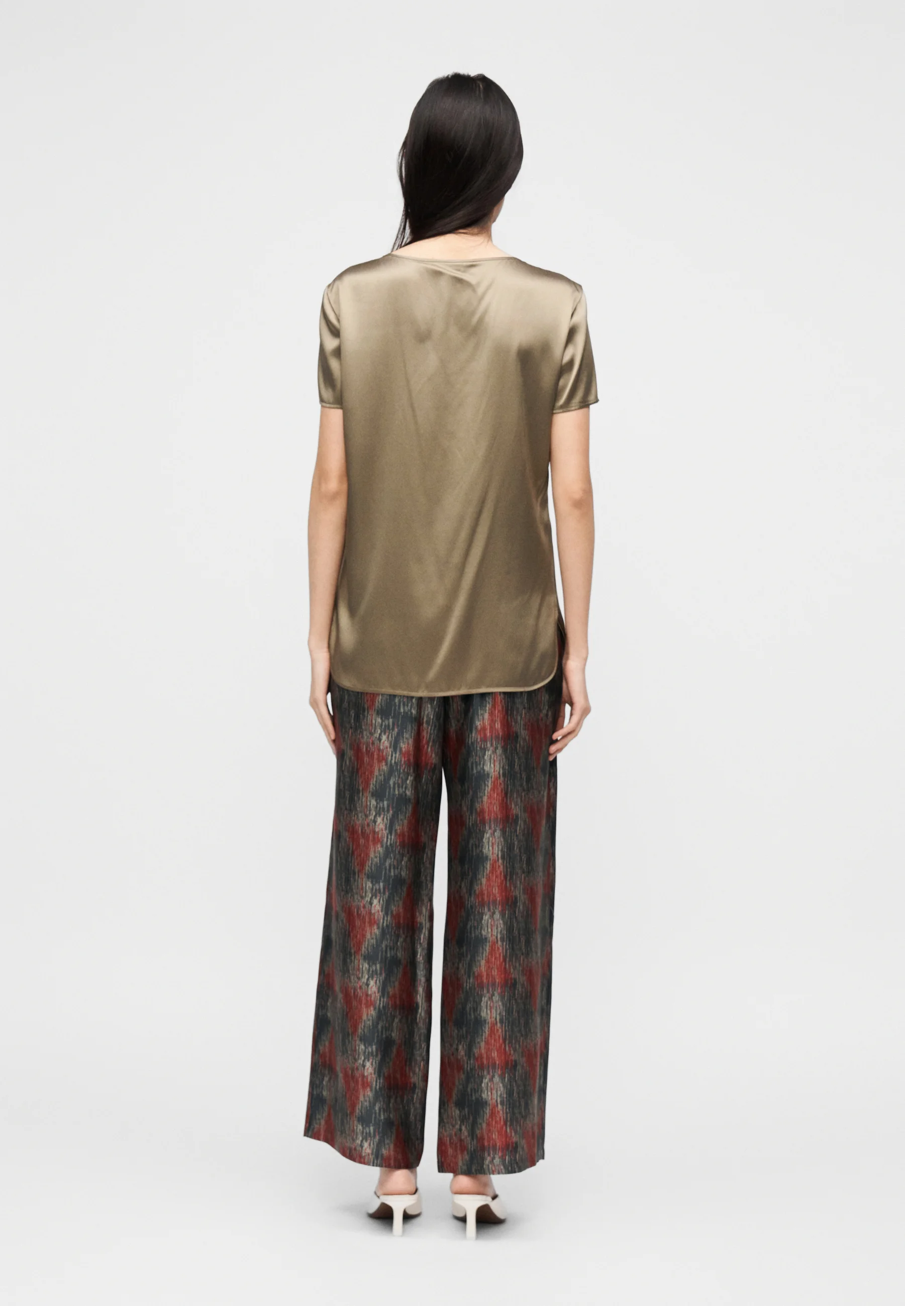 Gray Green Silk Blend Shirt