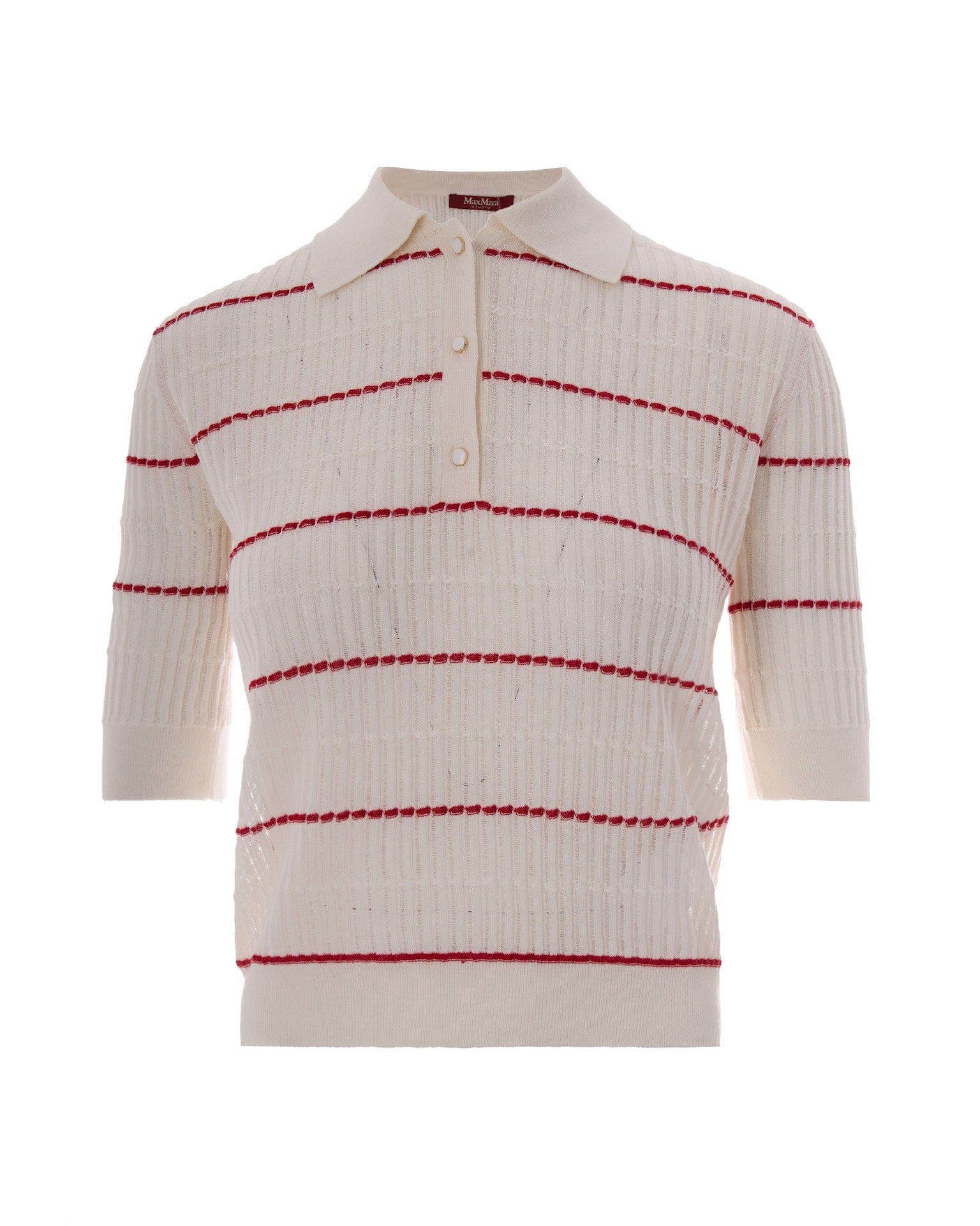 White Knit Polo