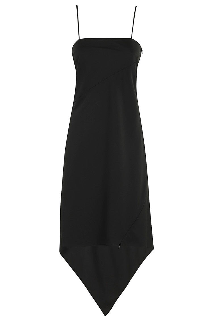 Asymmetrical Hem Midi Dress