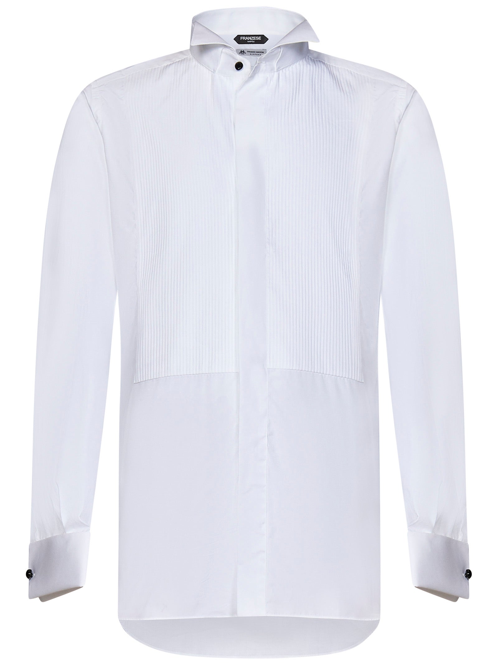 Tuxedo-Style White Formal Shirt