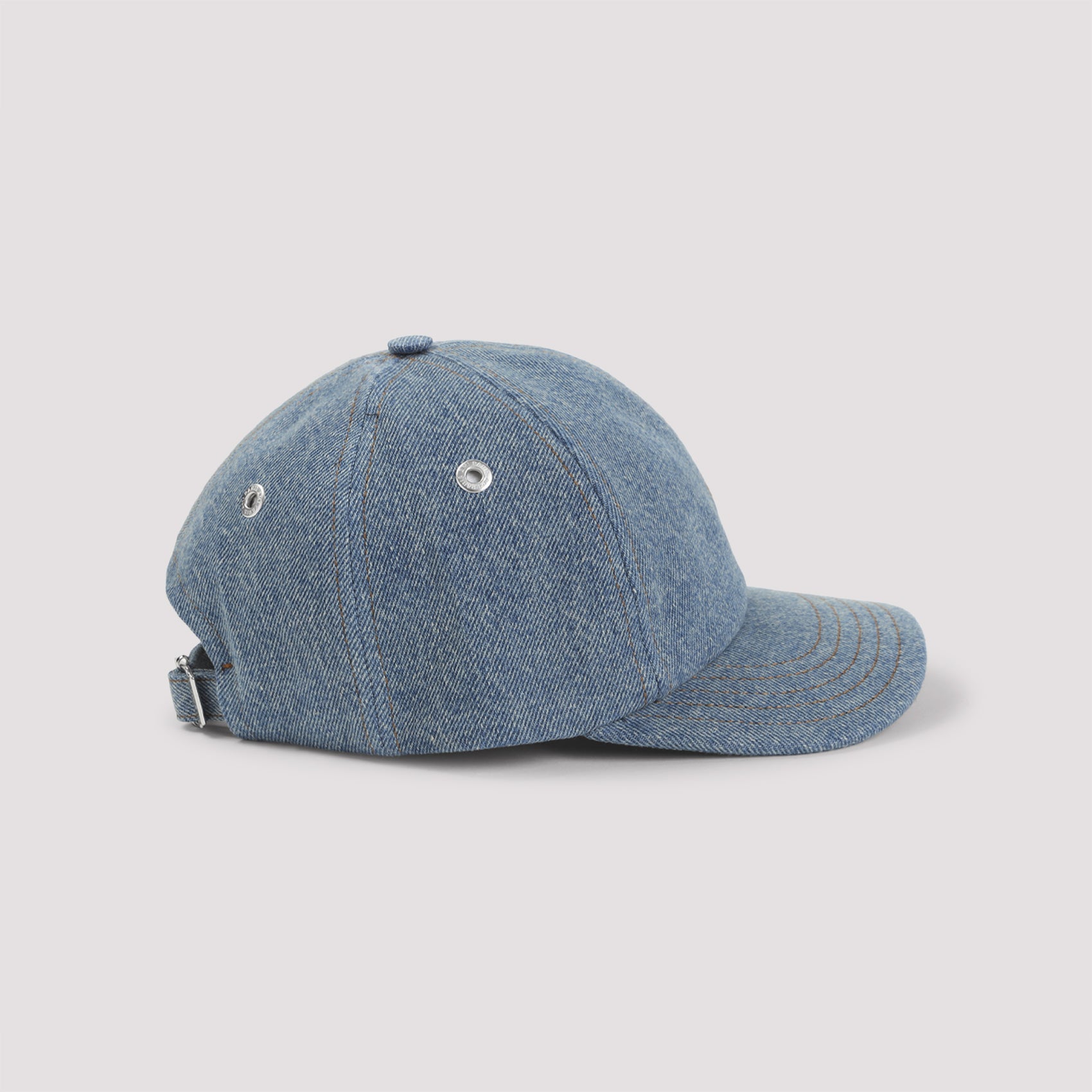 Denim Baseball Cap with Heart-Shaped Logo