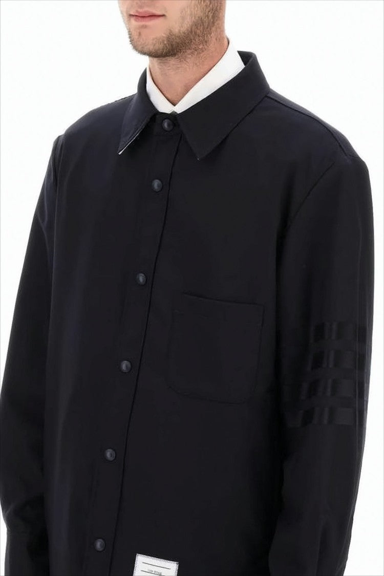 Boxy Silhouette Black Wool Jacket