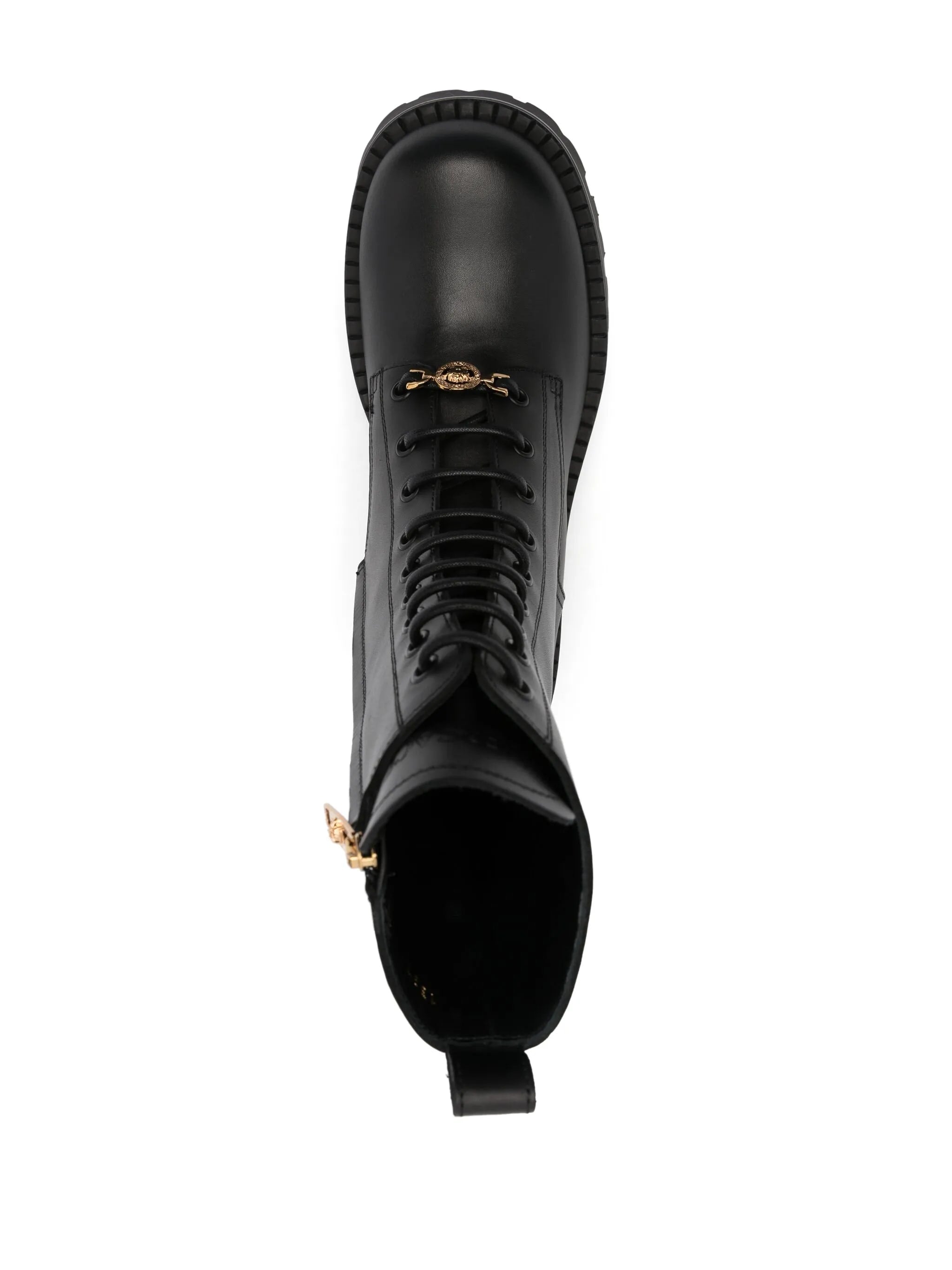 Calf Leather Ankle Boots with Sculpted Sole