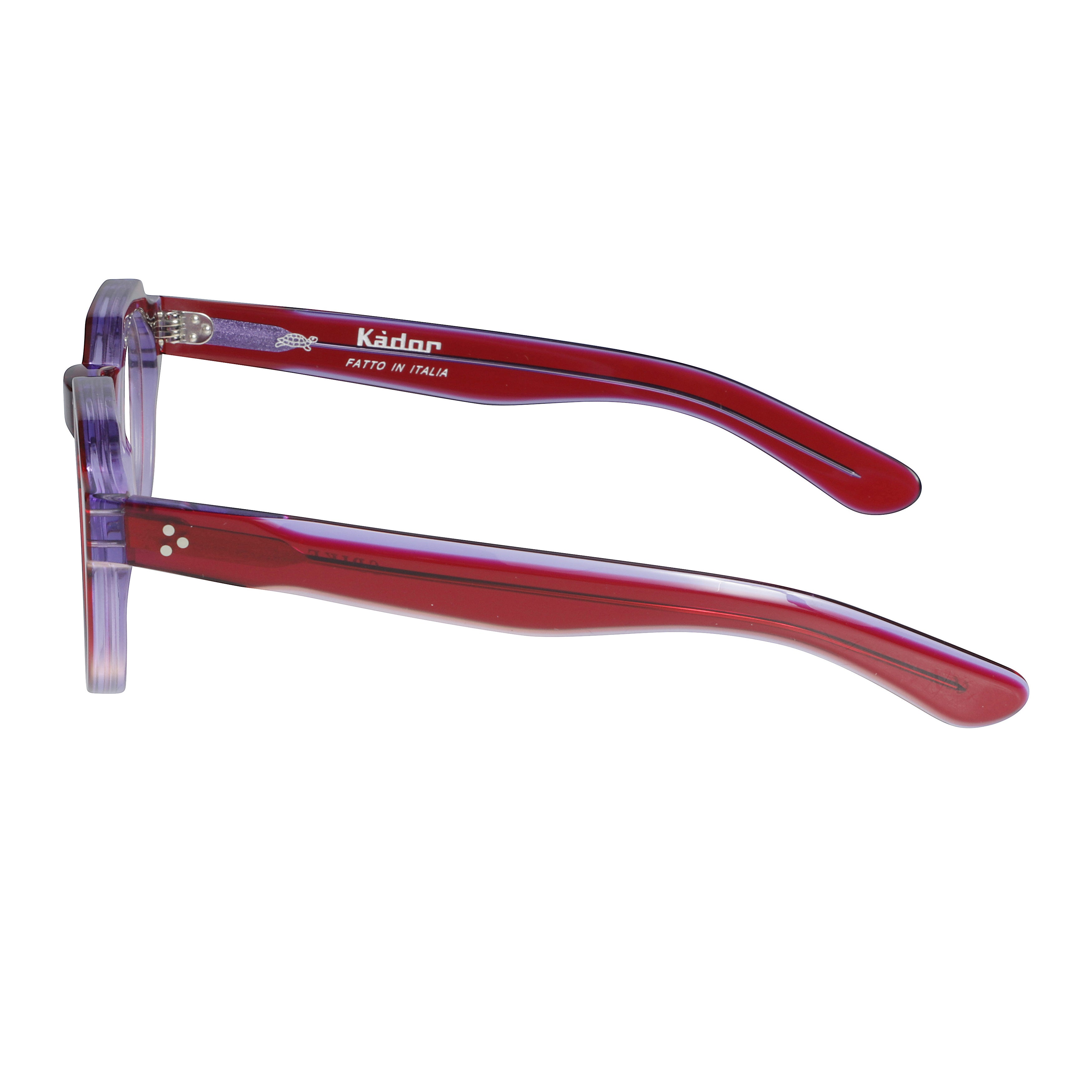 Spike Bold Translucent Red Eyeglasses with Riveted Details