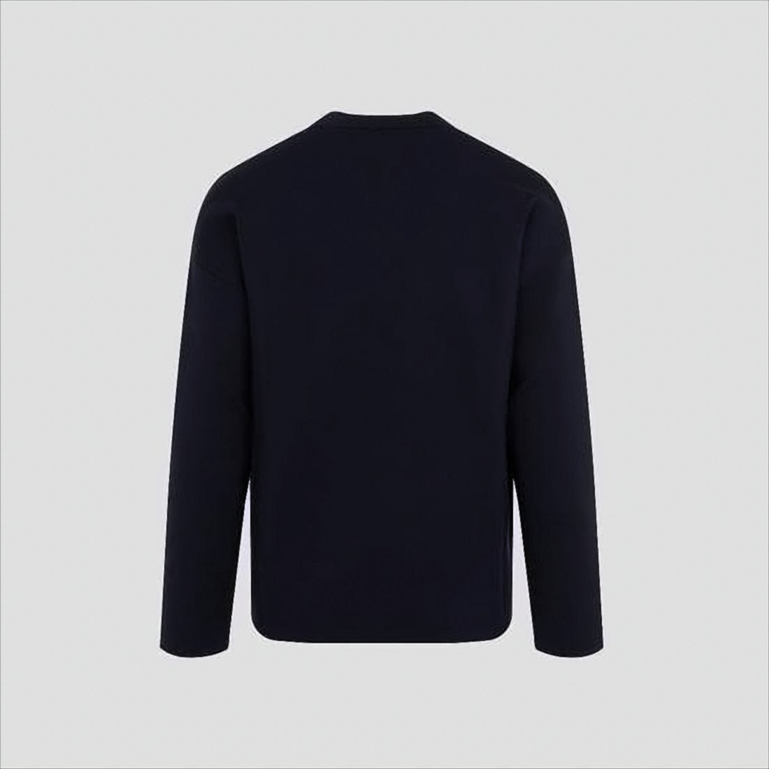 Crew Neck Blue Wool Blend Sweater