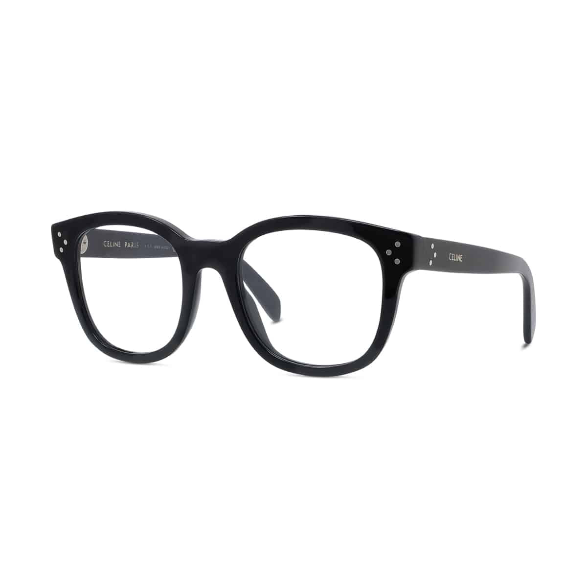 Cl50098i Thick Rectangular Frame Eyeglasses with Silver Dot Accents