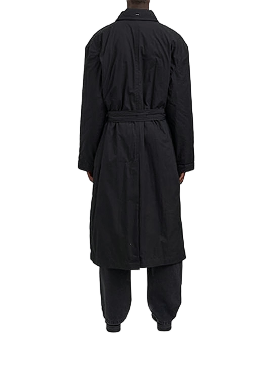 Long Double-Breasted Coat With Quilted Lining