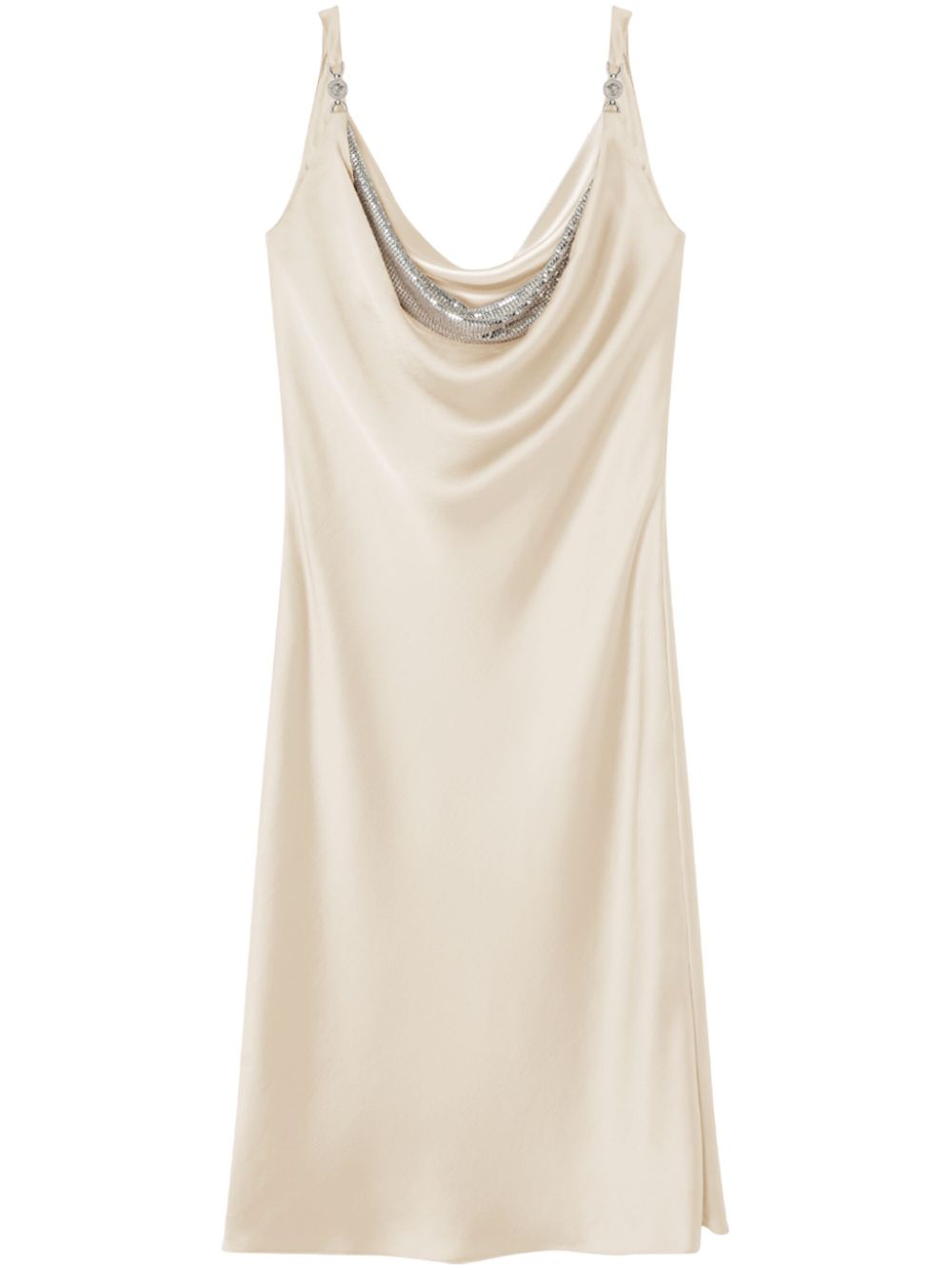 Knee-Length Satin Dress