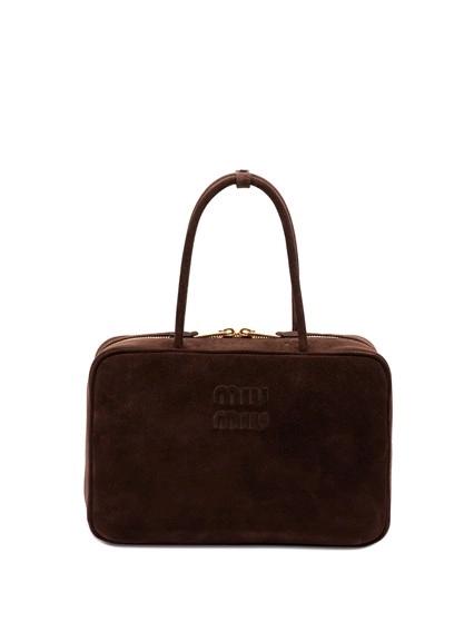 Rectangular Calf Leather Tote with Gold-Tone Hardware