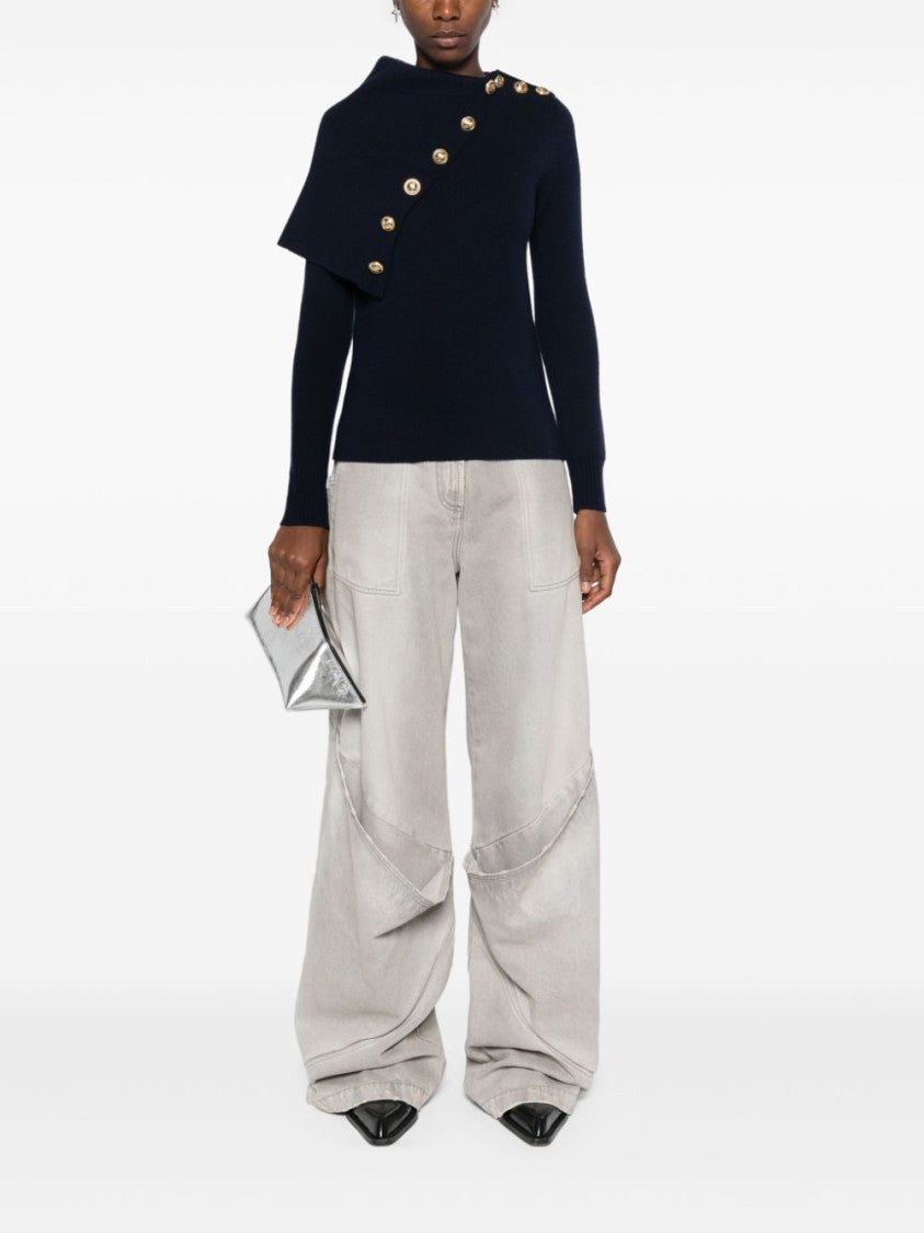 Navy Merino Wool Sweater