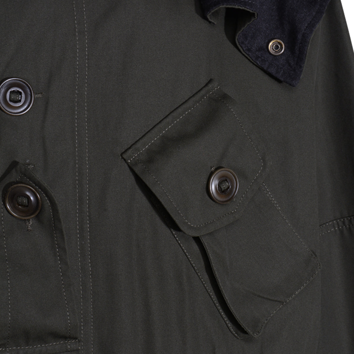 Dark Green Cotton Coat
