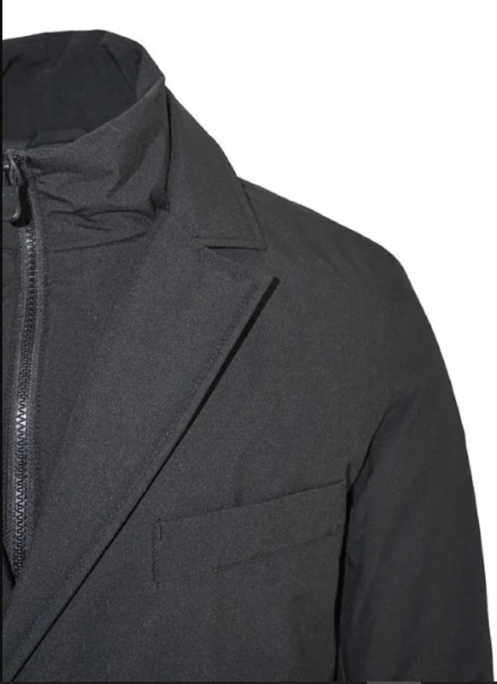 Waterproof Black Casual Jacket With Tailored Design