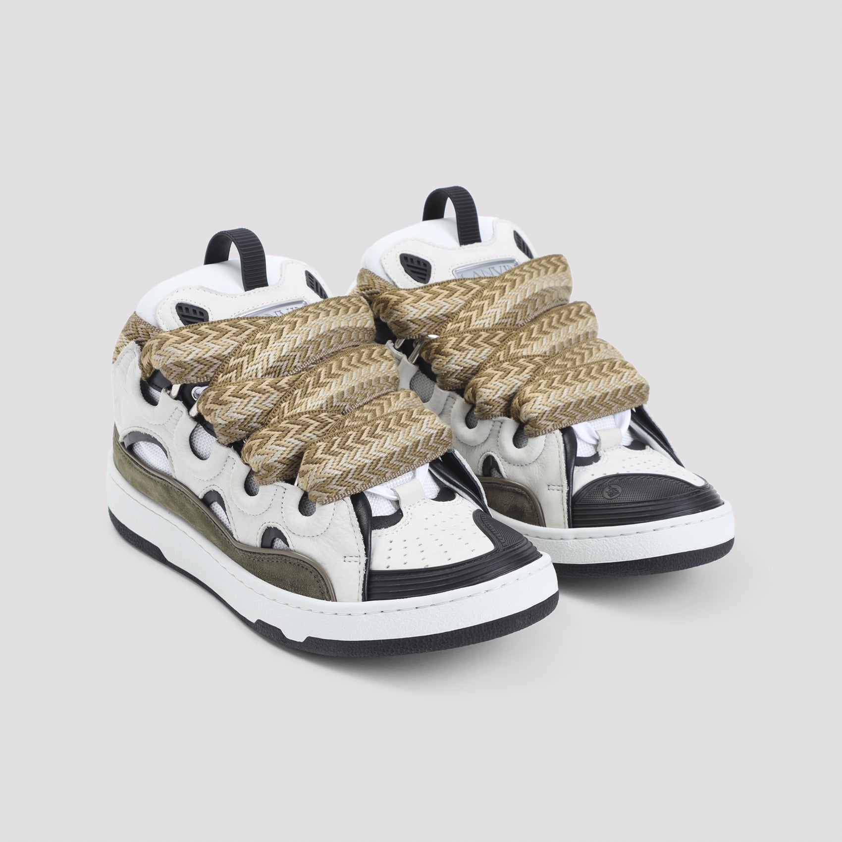 Leather Sneakers with Suede Accents