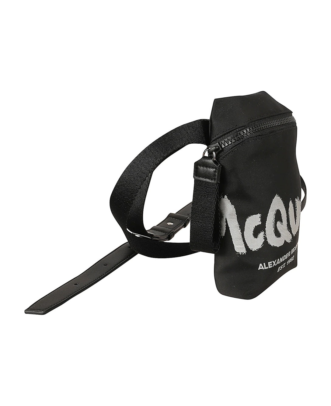 Minimalist Black Shoulder Bag with Prominent Logo