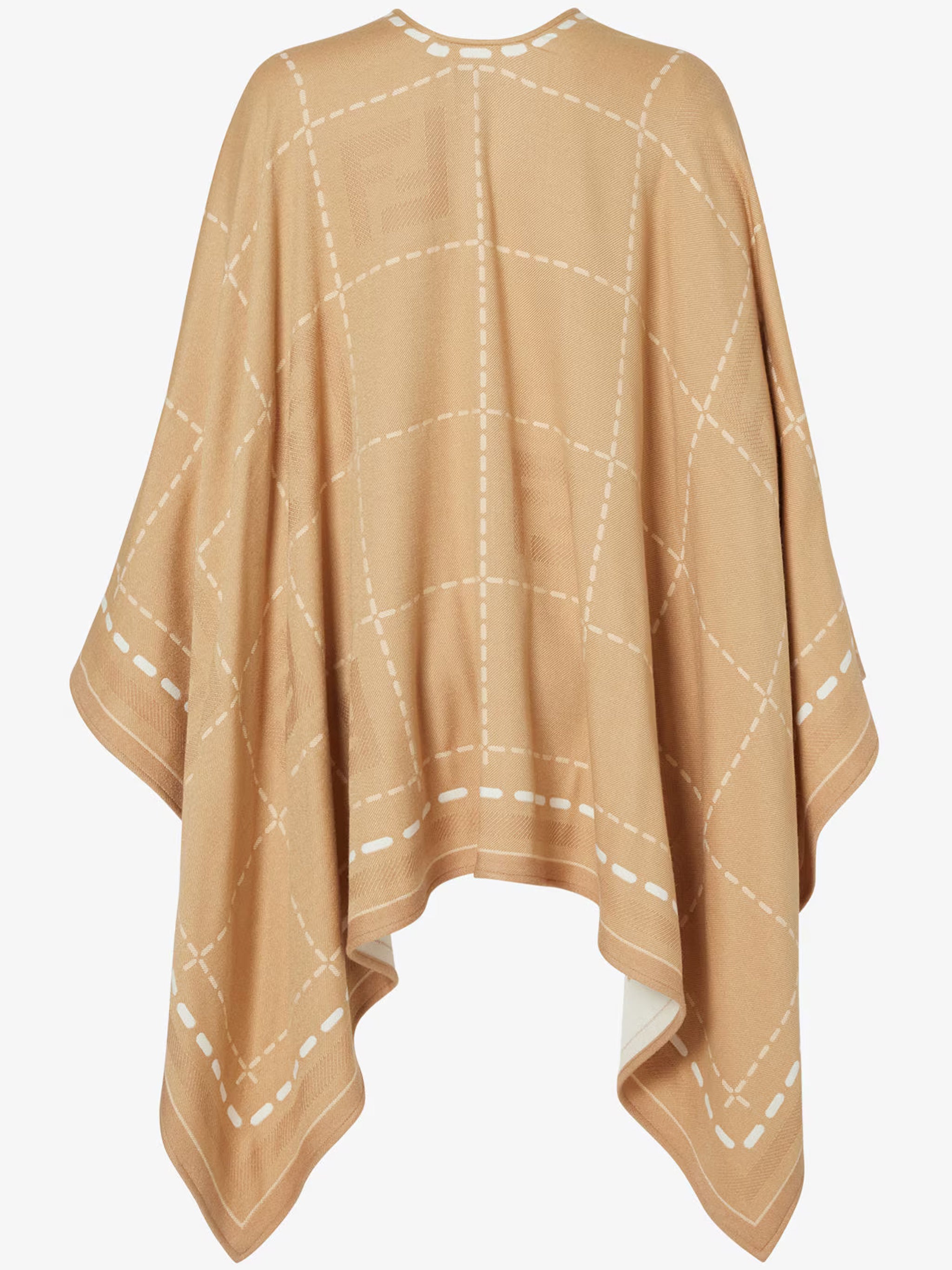 Macro Check Se Reversible Tan Poncho