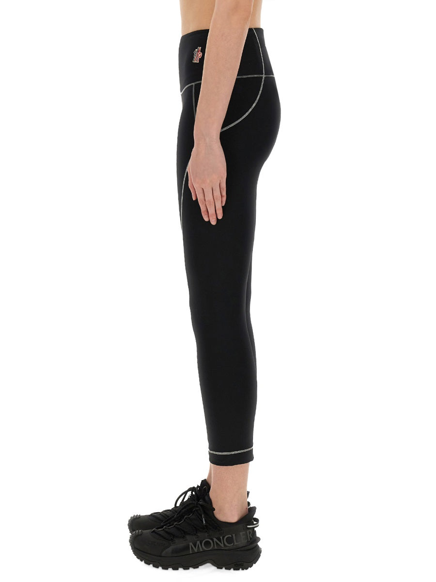 High-Waisted Slim Fit Leggings With Logo Detail