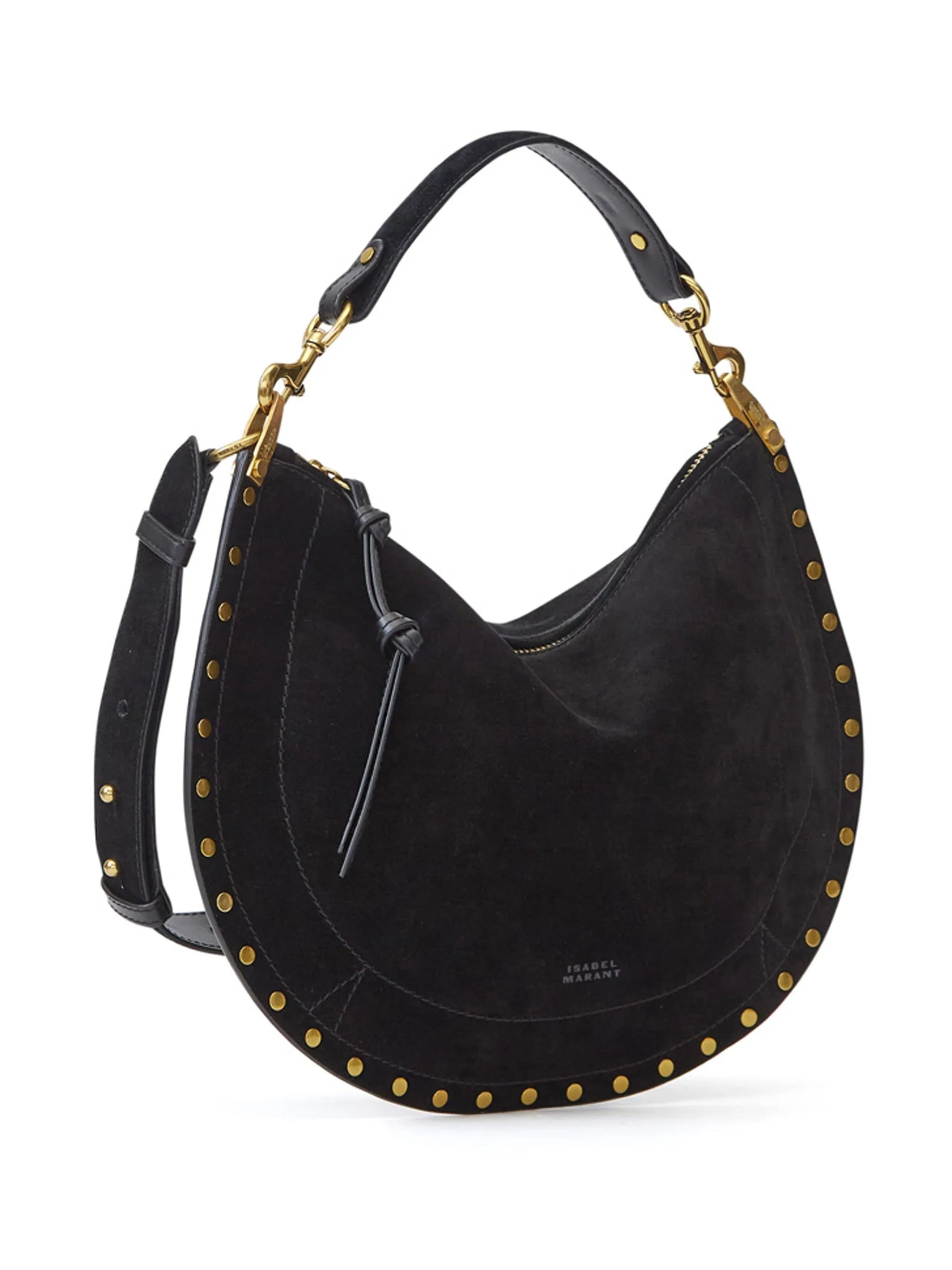 Black Oskan Soft Crescent Shoulder Bag