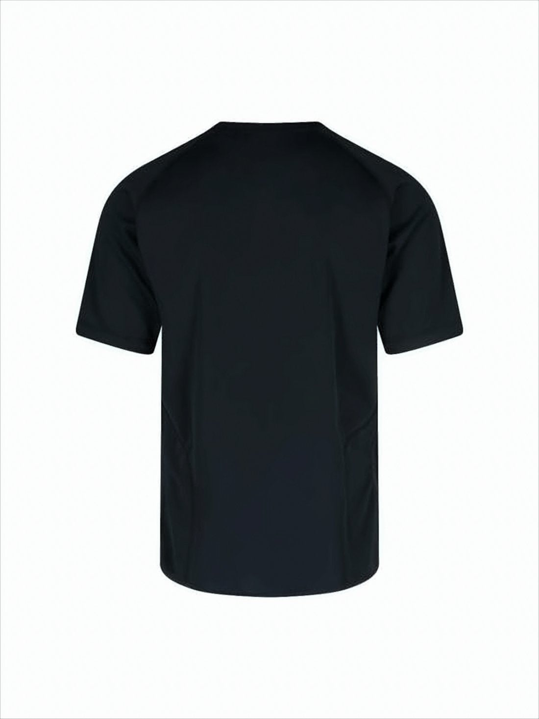 Relaxed-Fit Black Polyester T-Shirt