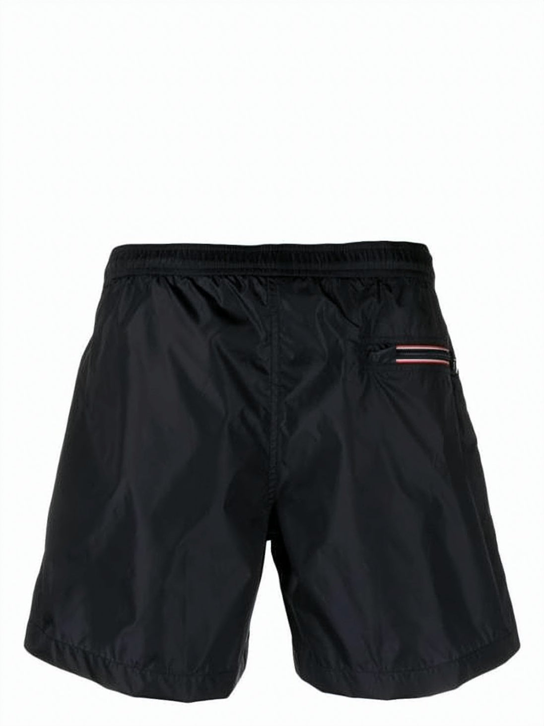 Black Polyamide Shorts with Elastic Waistband