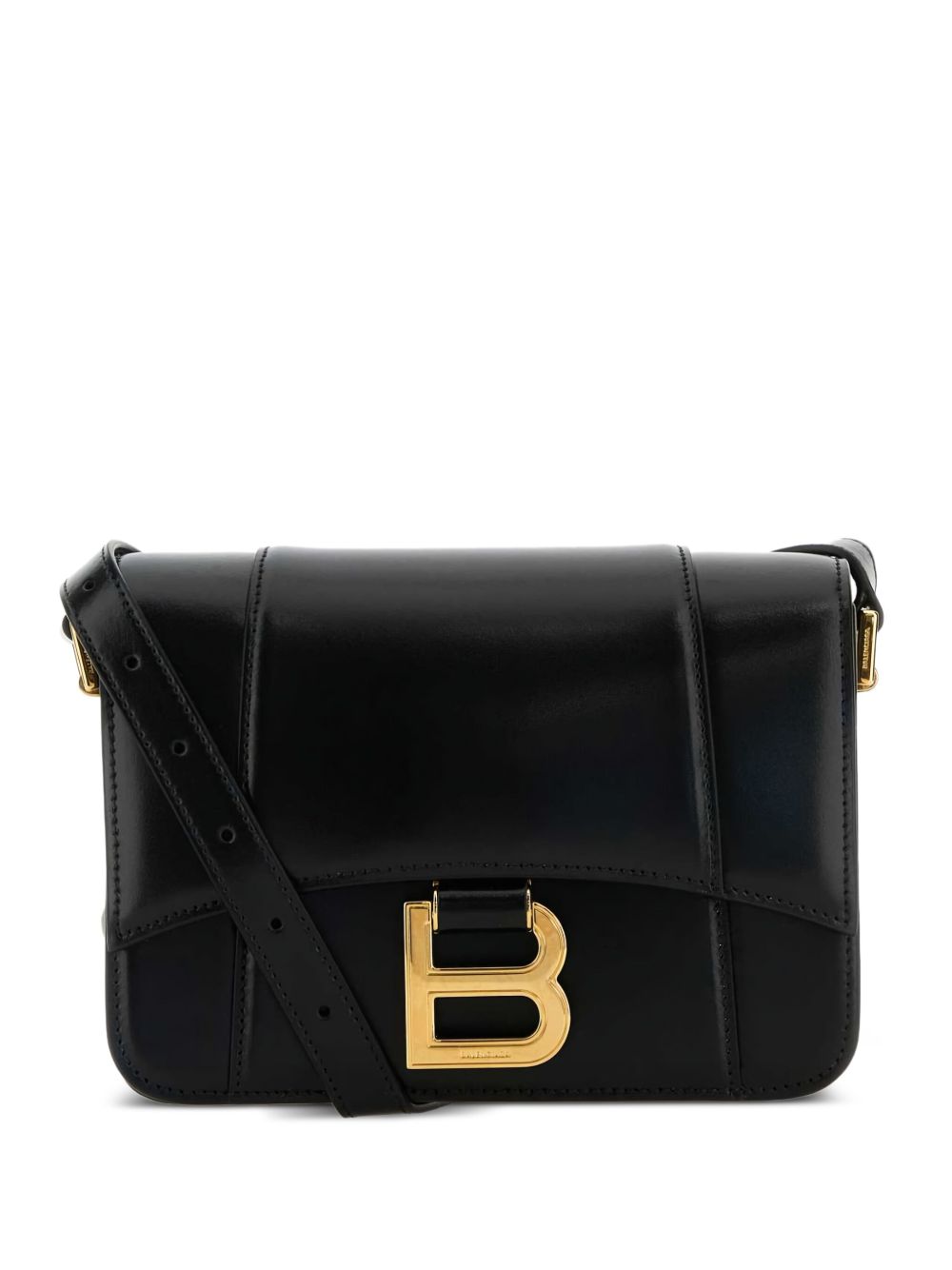 Structured Black Shoulder Bag