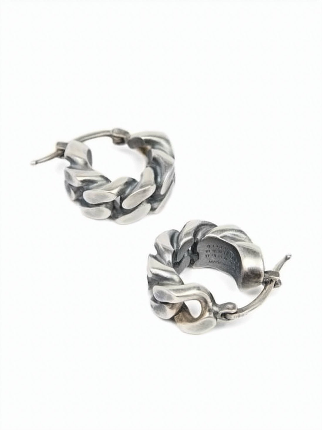 Sculptural Hoop Earrings With Textured Finish
