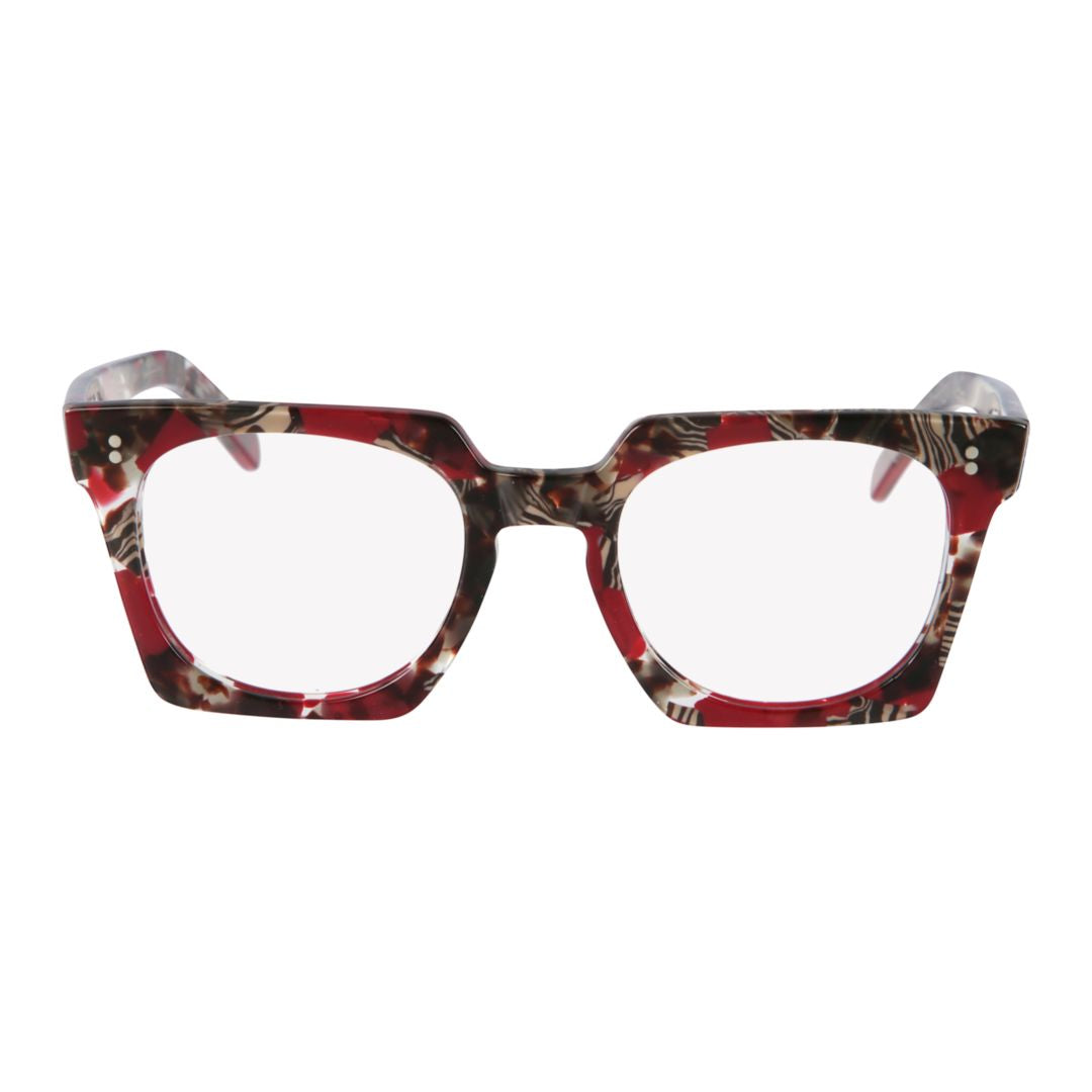 Maya Oversized Square Frame Sunglasses with Marbled Pattern