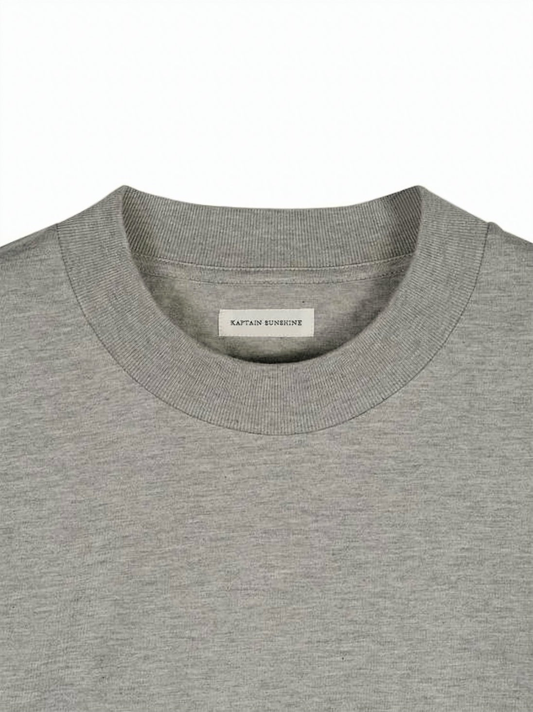 Heathered Grey Short-Sleeved T-Shirt with Classic Crew Neckline