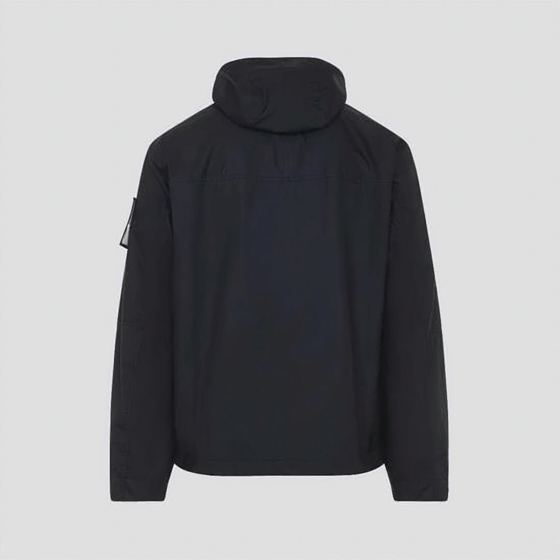 Black Polyamide Jacket with Hood