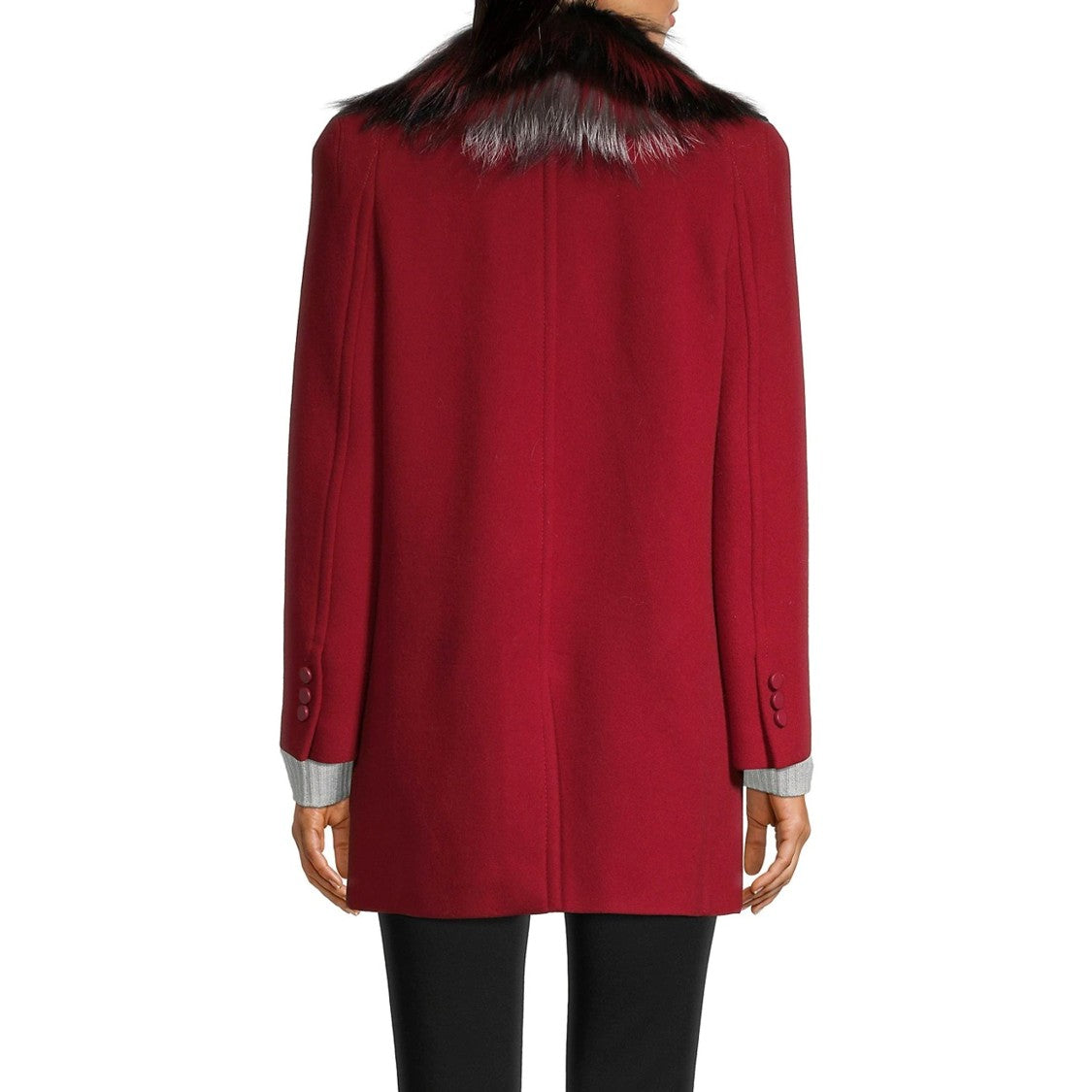 Fur Collar Wool Coat