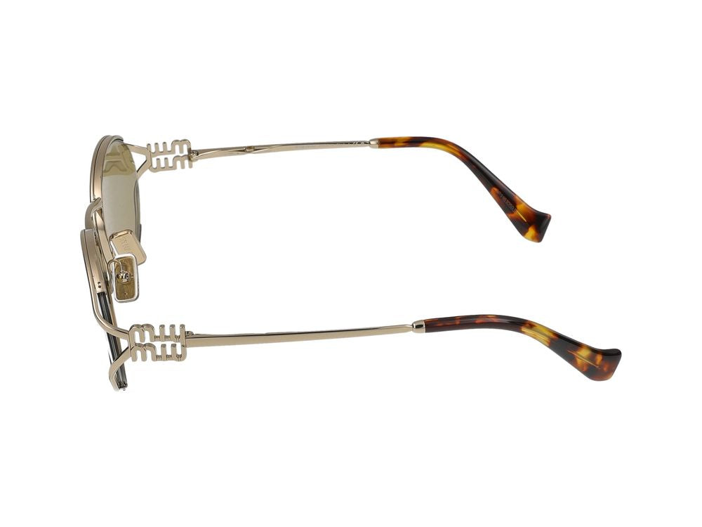 Round Crafted Metal Sunglasses with Tortoiseshell Tips
