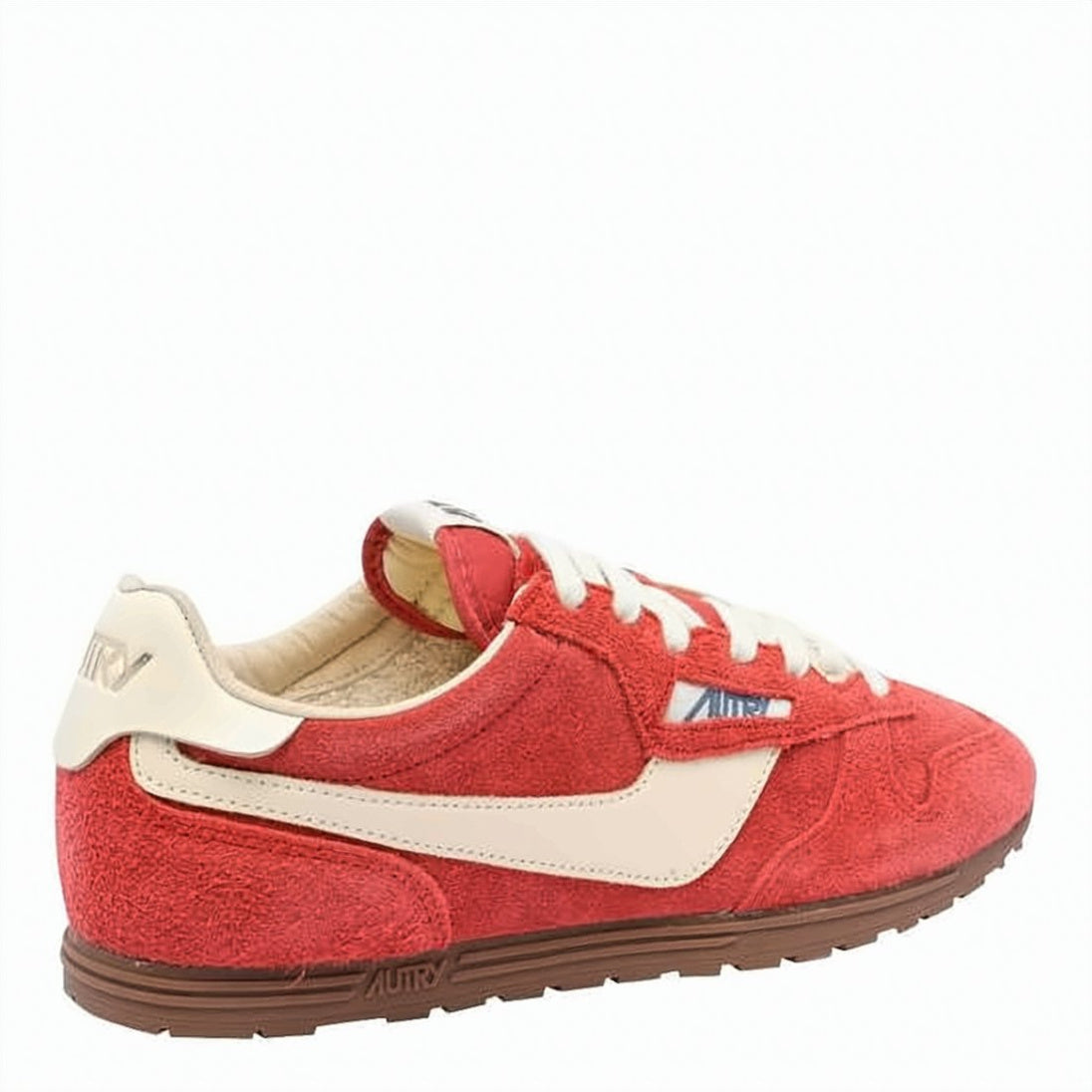Retro-Inspired Suede Sneakers with Cream Accents