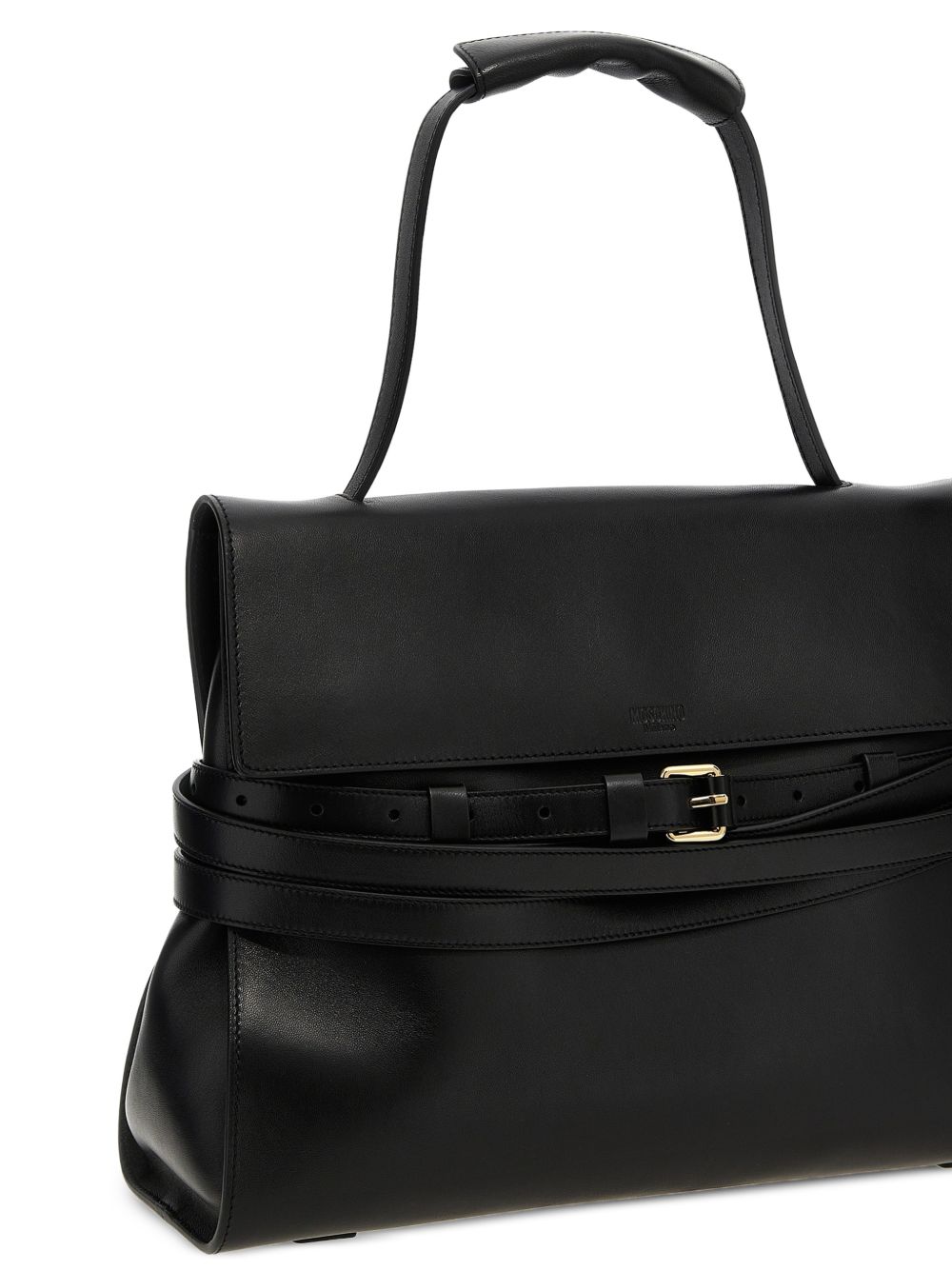 Structured Handbag With Flap Closure